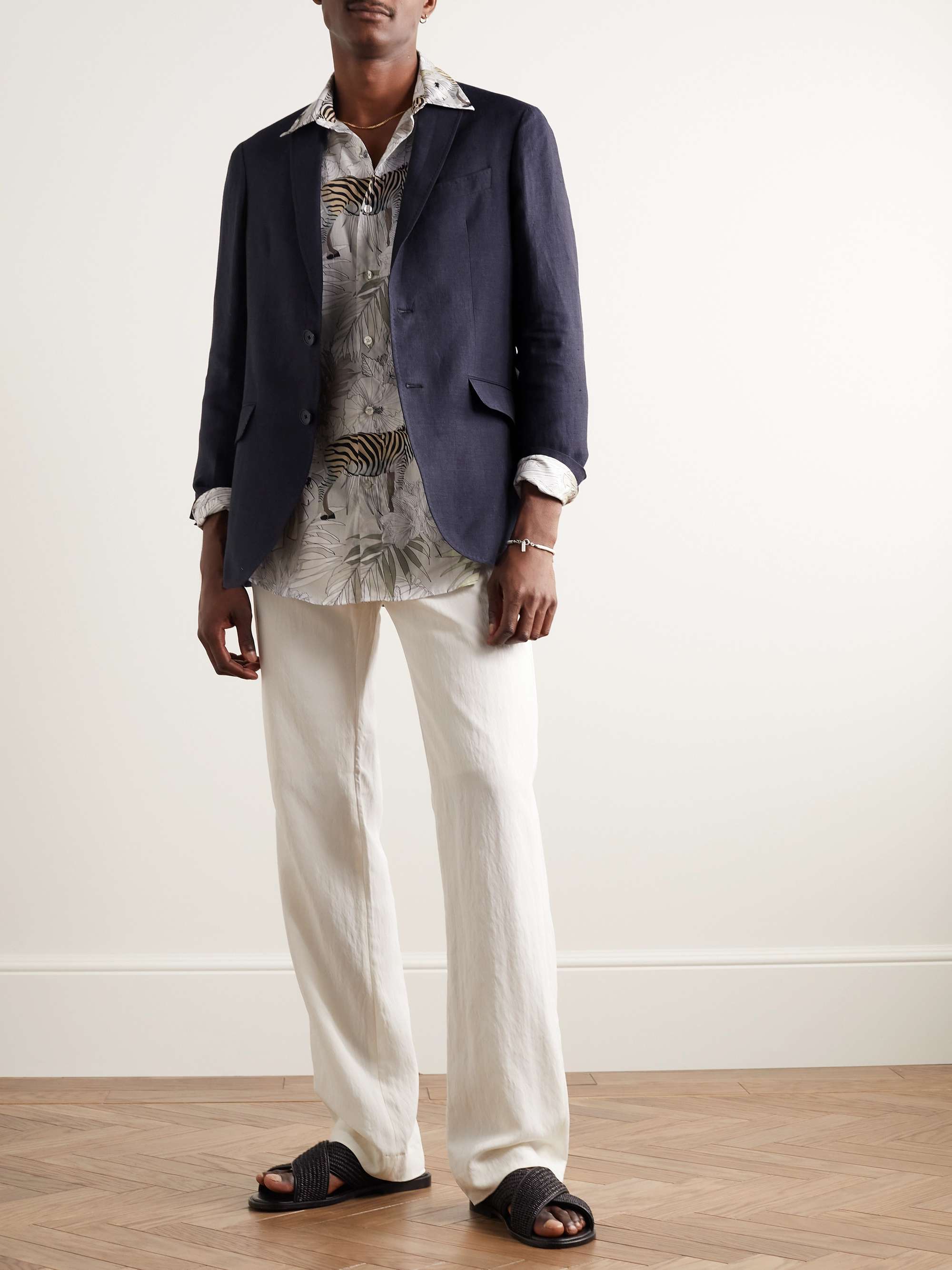 ETRO Slub Linen Suit Jacket for Men | MR PORTER