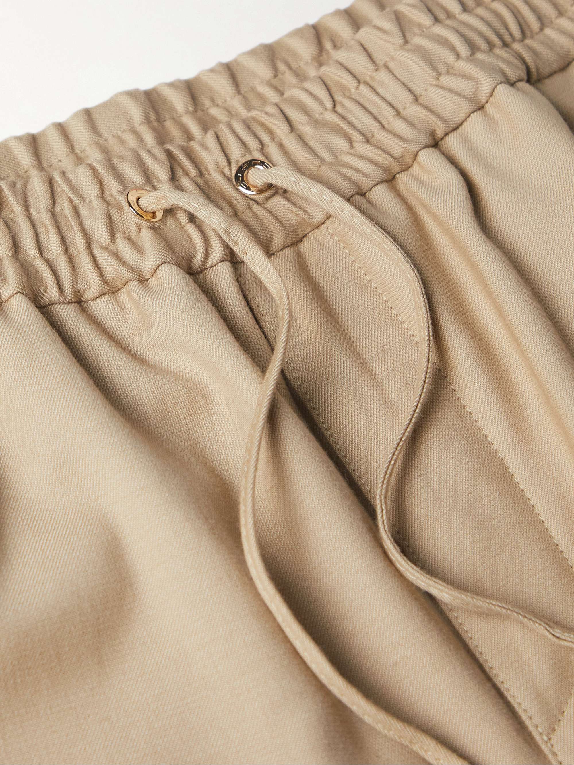 ETRO Tapered Wool-Blend Twill Drawstring Trousers