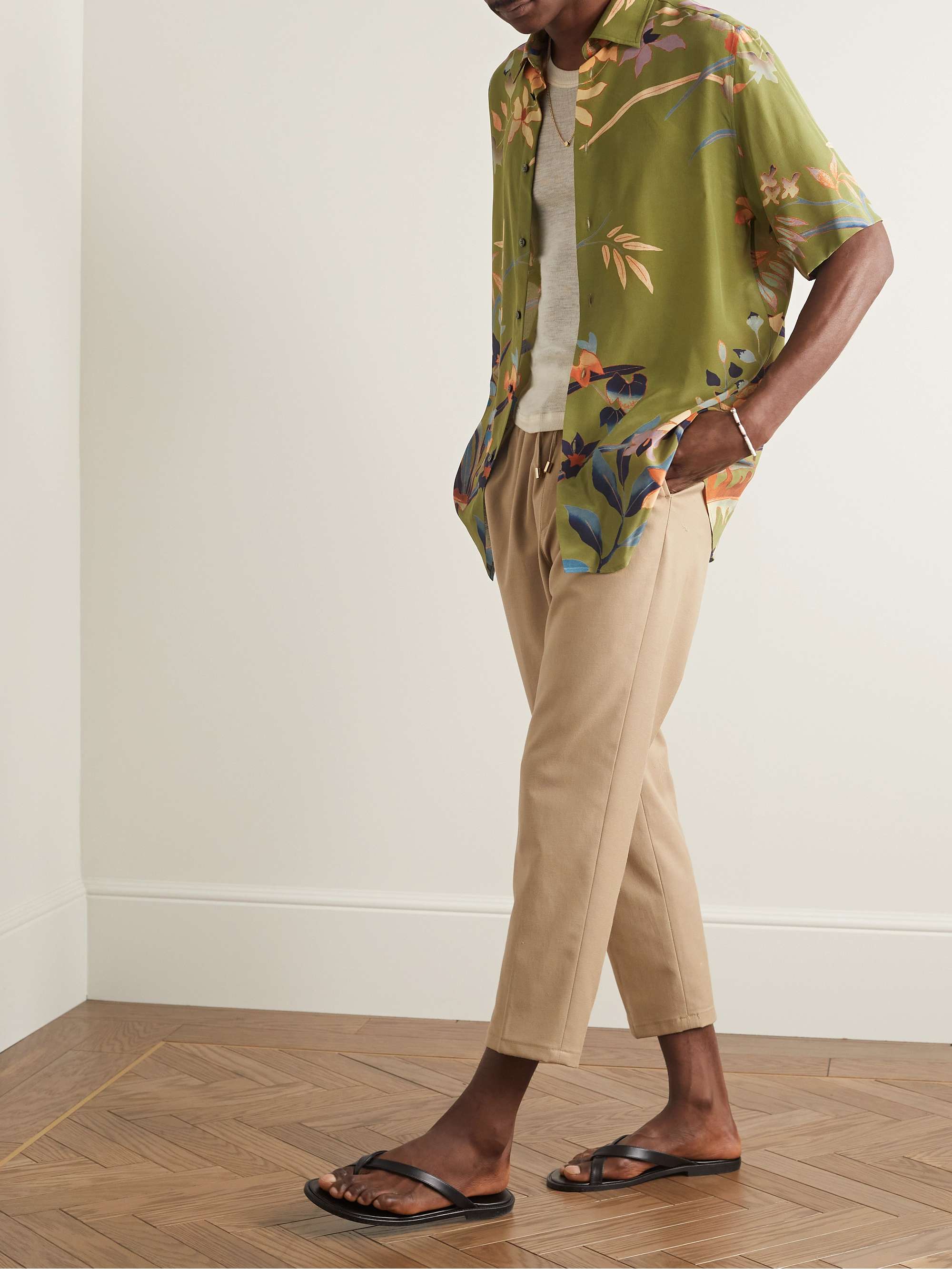 ETRO Tapered Wool-Blend Twill Drawstring Trousers