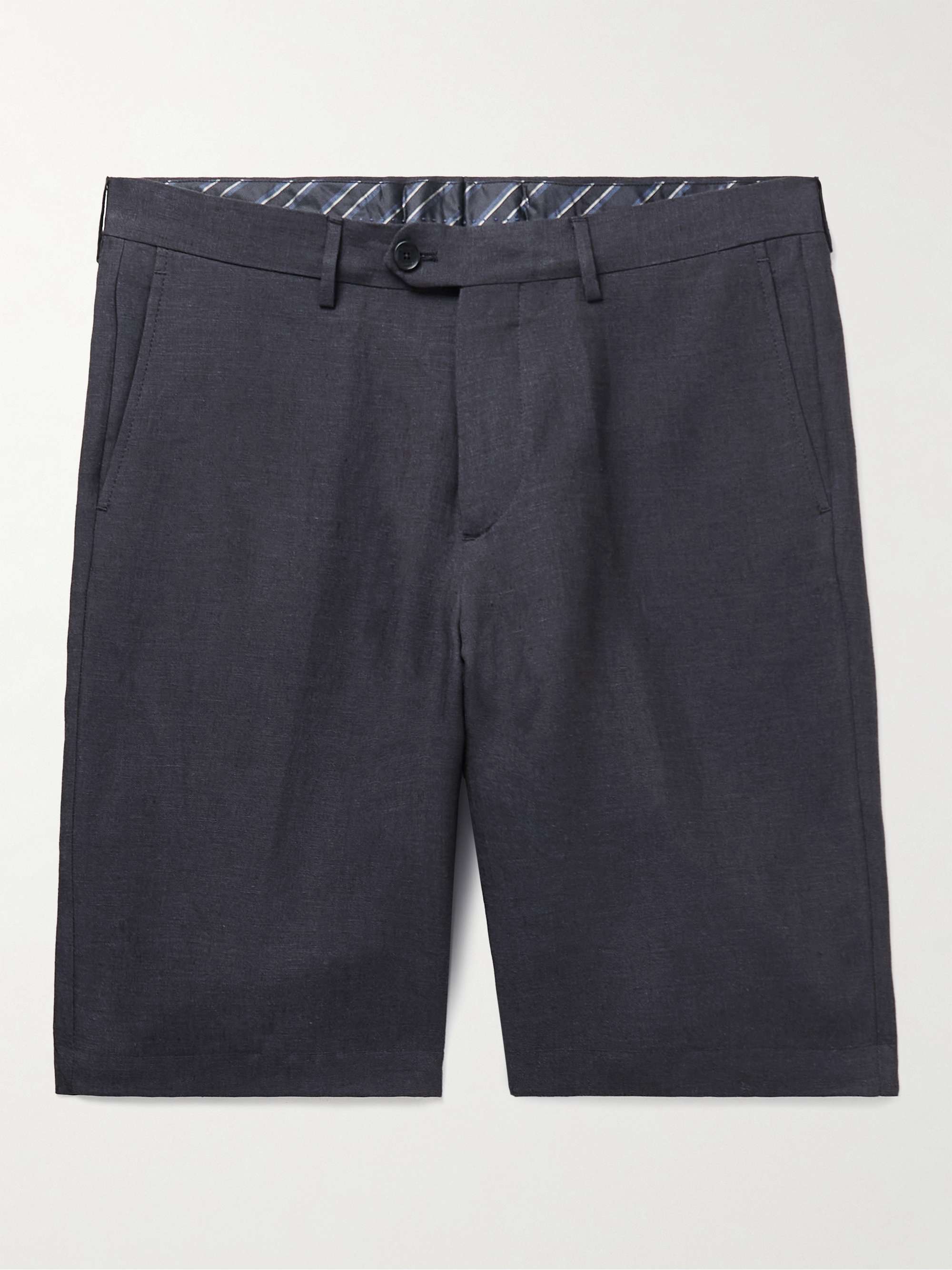 ETRO Straight-Leg Linen Bermuda Shorts