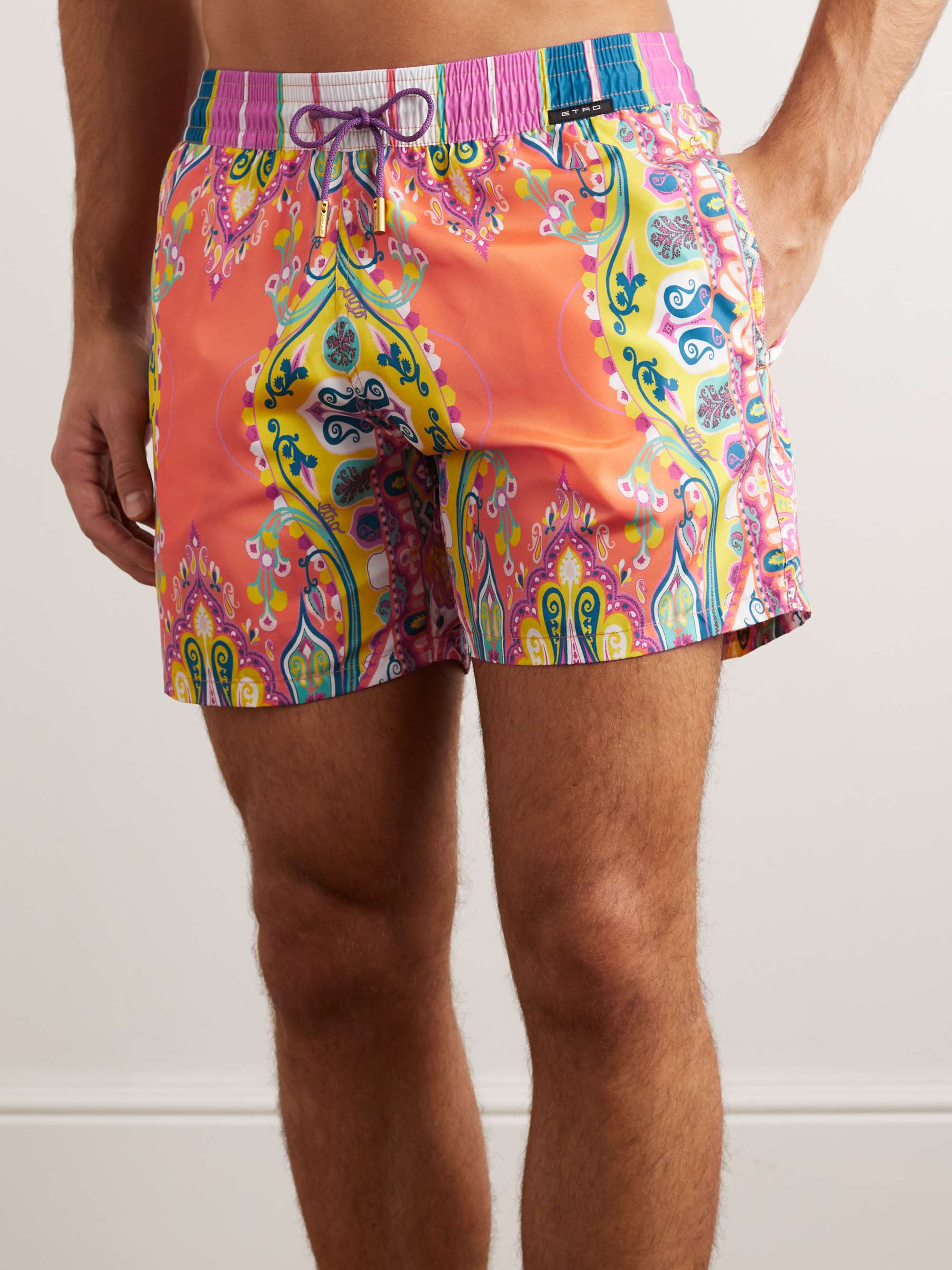 ETRO Straight-Leg Short-Length Paisley-Print Swim Shorts for Men | MR ...