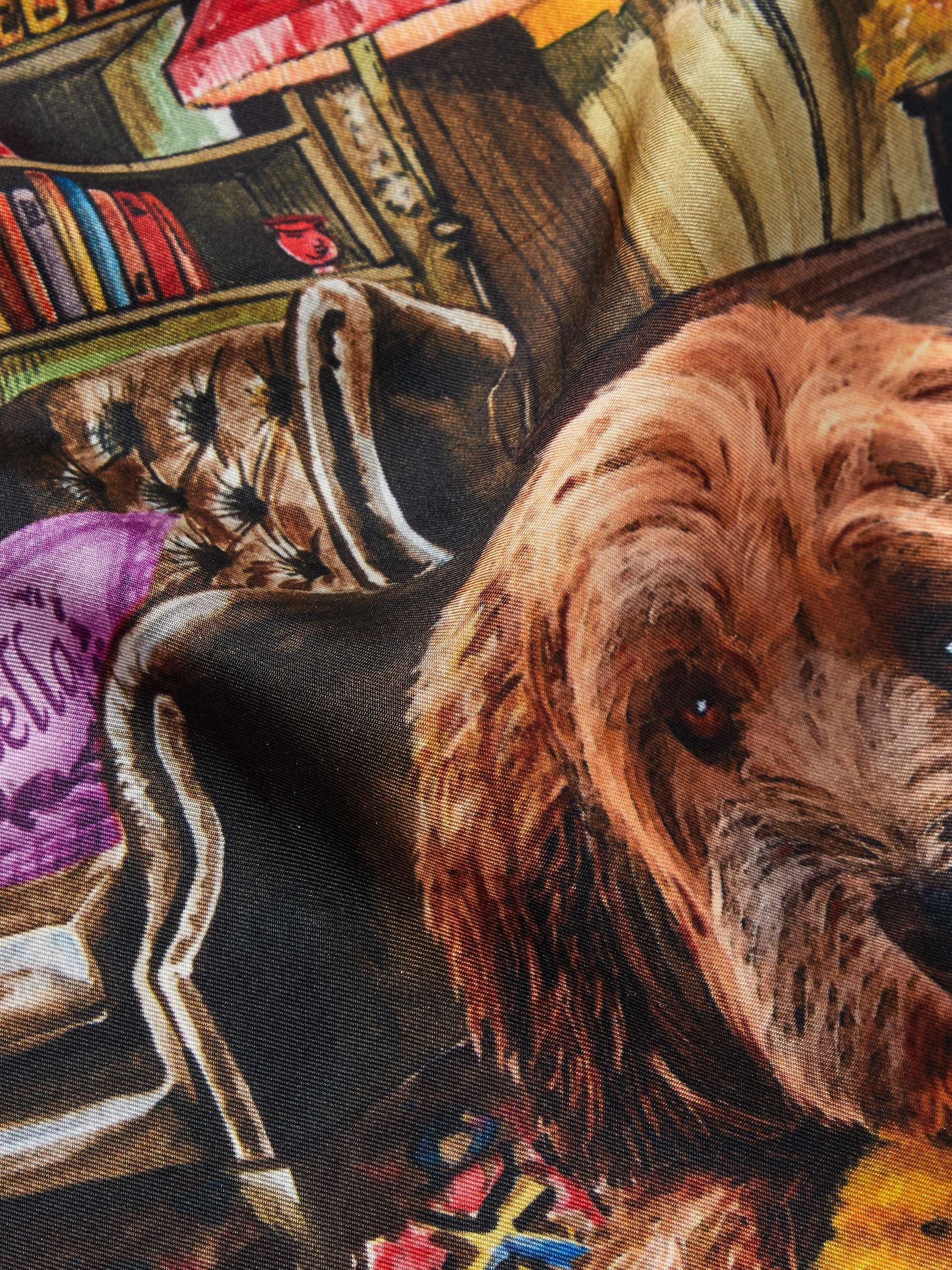 RUBINACCI Printed Silk-Twill Pocket Square