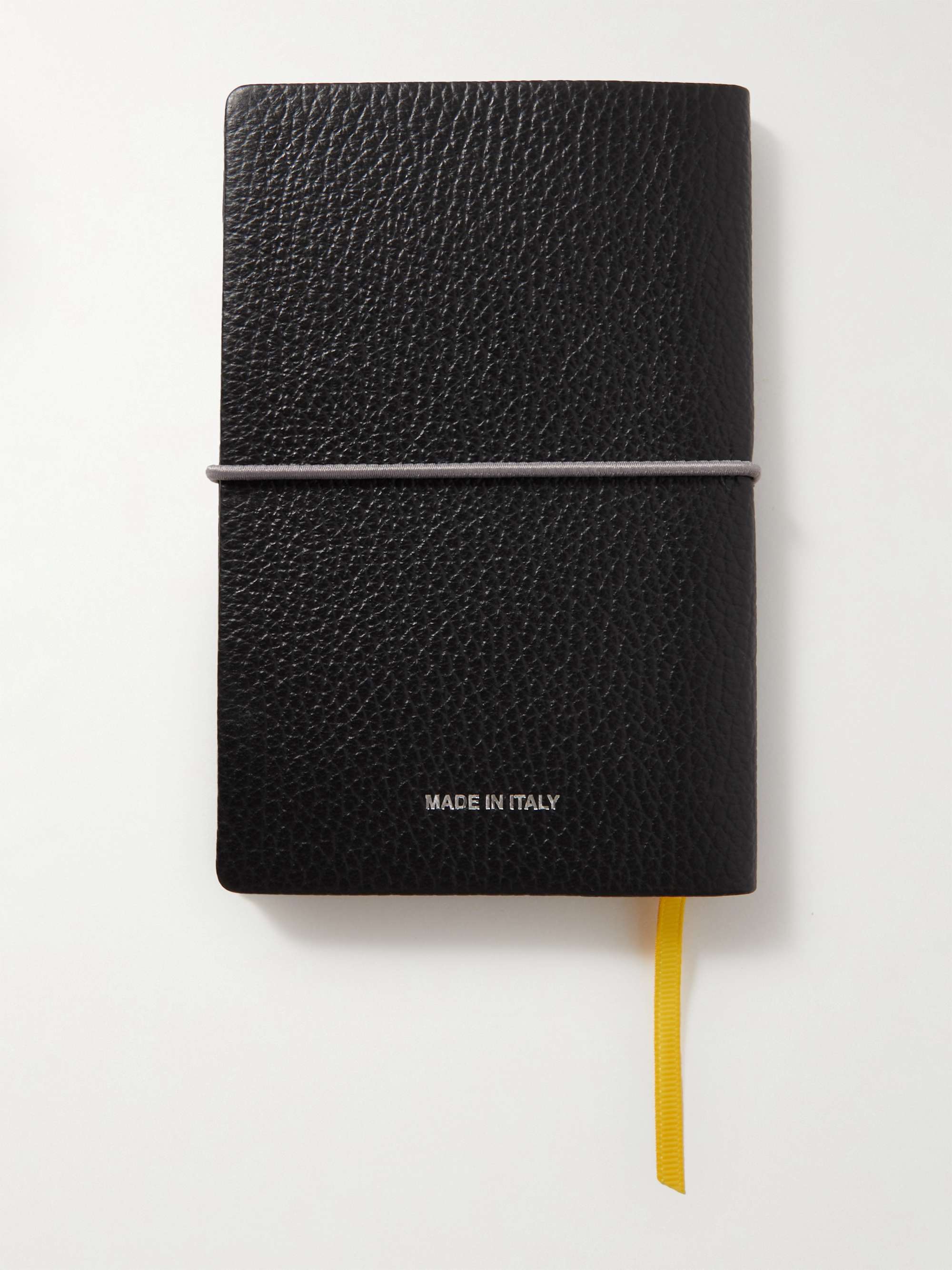 SERAPIAN Small Logo-Print Full-Grain Leather Notebook