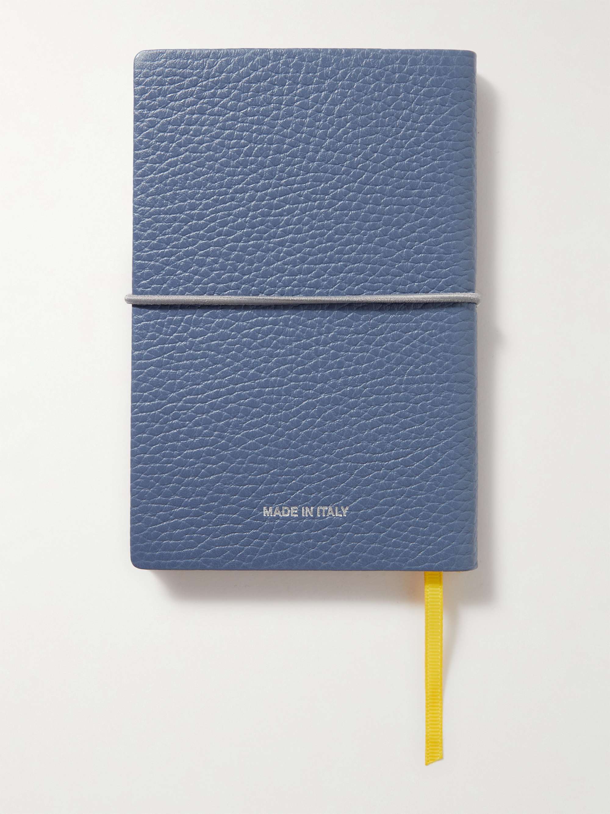 SERAPIAN Small Logo-Print Full-Grain Leather Notebook