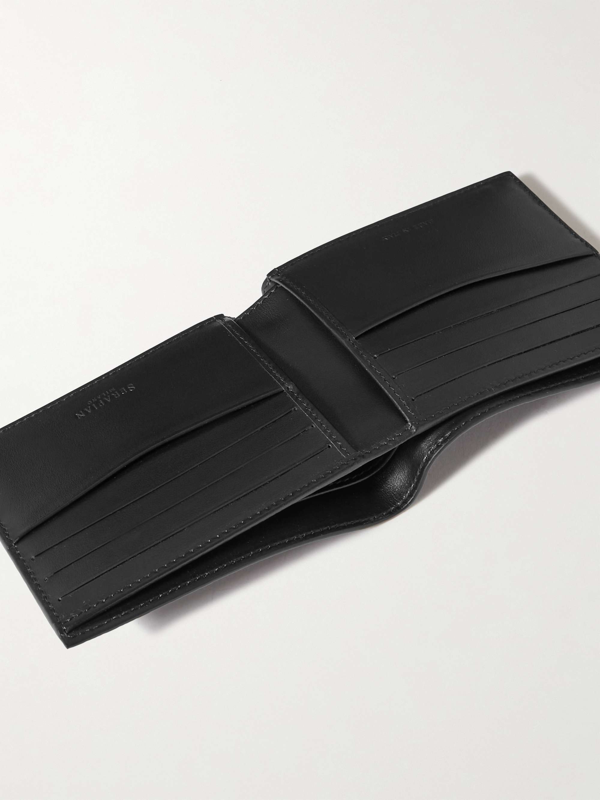 SERAPIAN Stepan Logo-Embossed Coated-Canvas and Leather Billfold Wallet