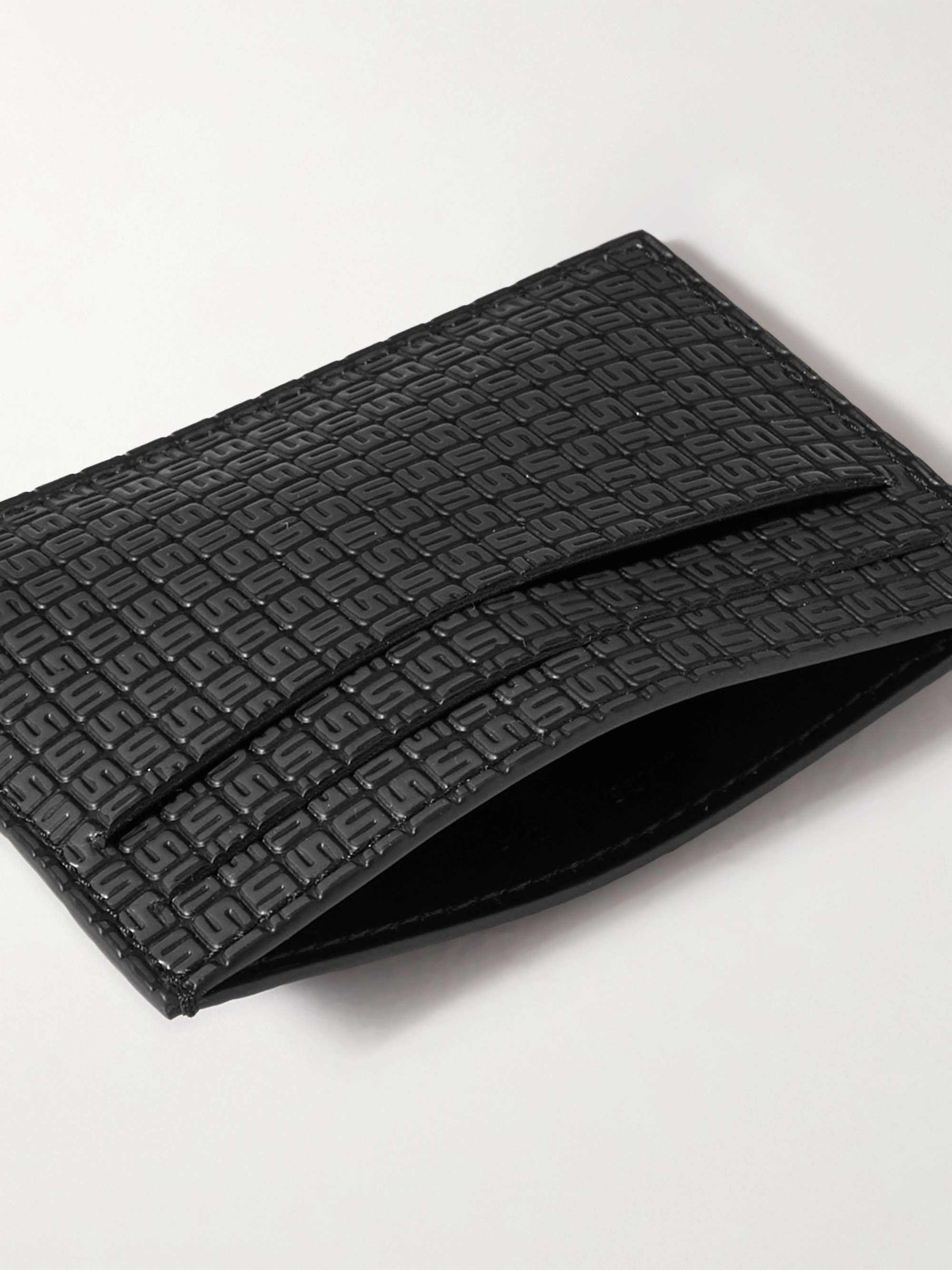 SERAPIAN Stepan Logo-Embossed Coated-Canvas and Leather Cardholder