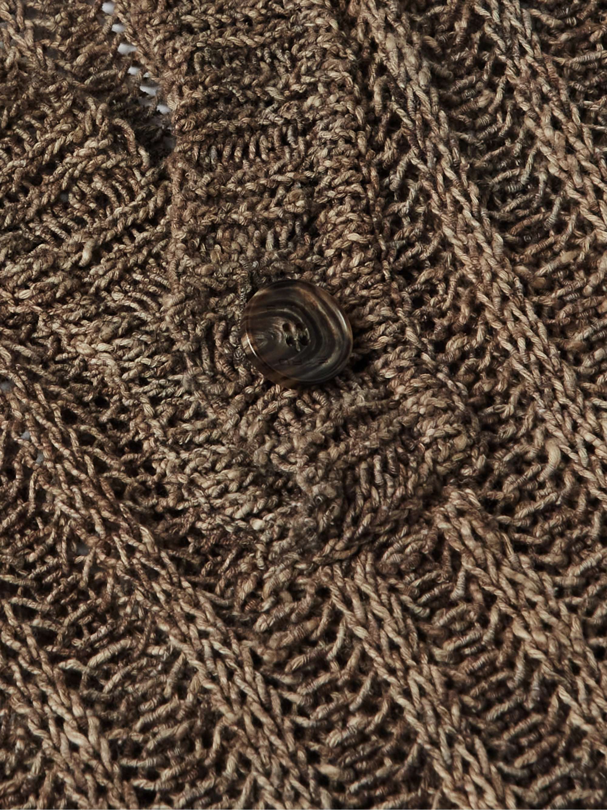 ETRO Ribbed Open-Knit Linen, Cotton and Silk-Blend Sweater