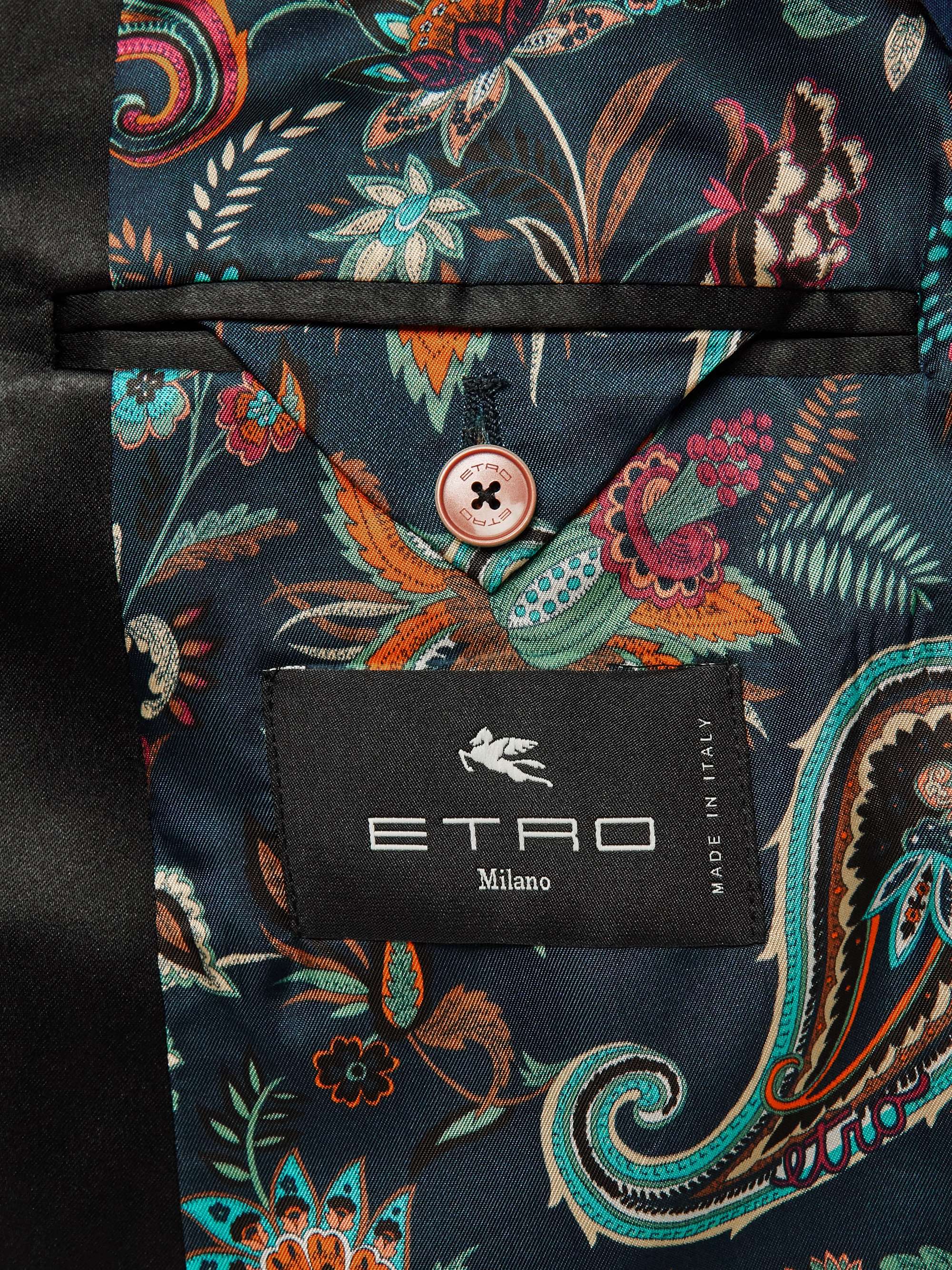 ETRO Satin-Trimmed Jacquard Tuxedo Jacket
