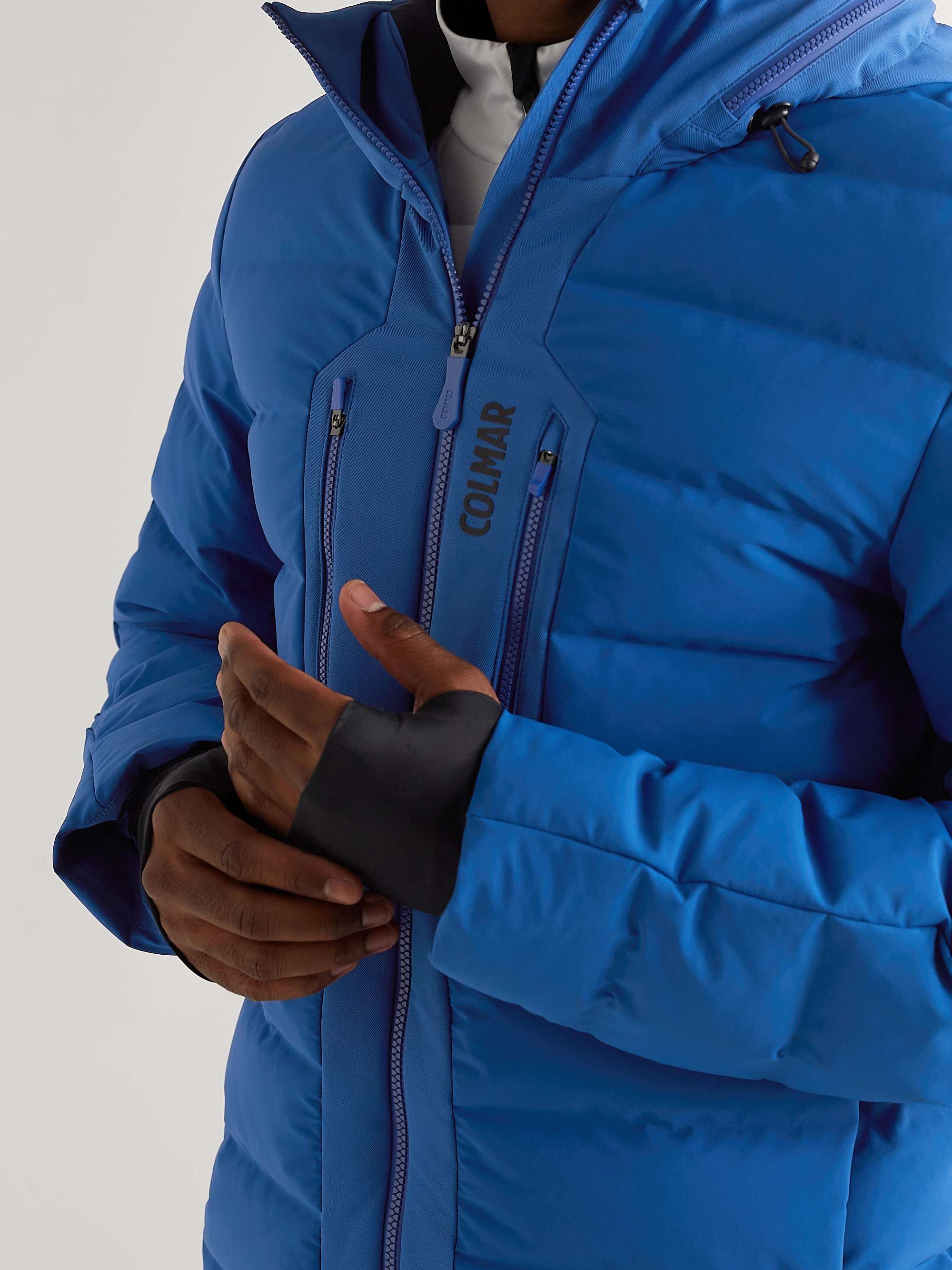 COLMAR Logo-Print Quilted Hooded Down Ski Jacket