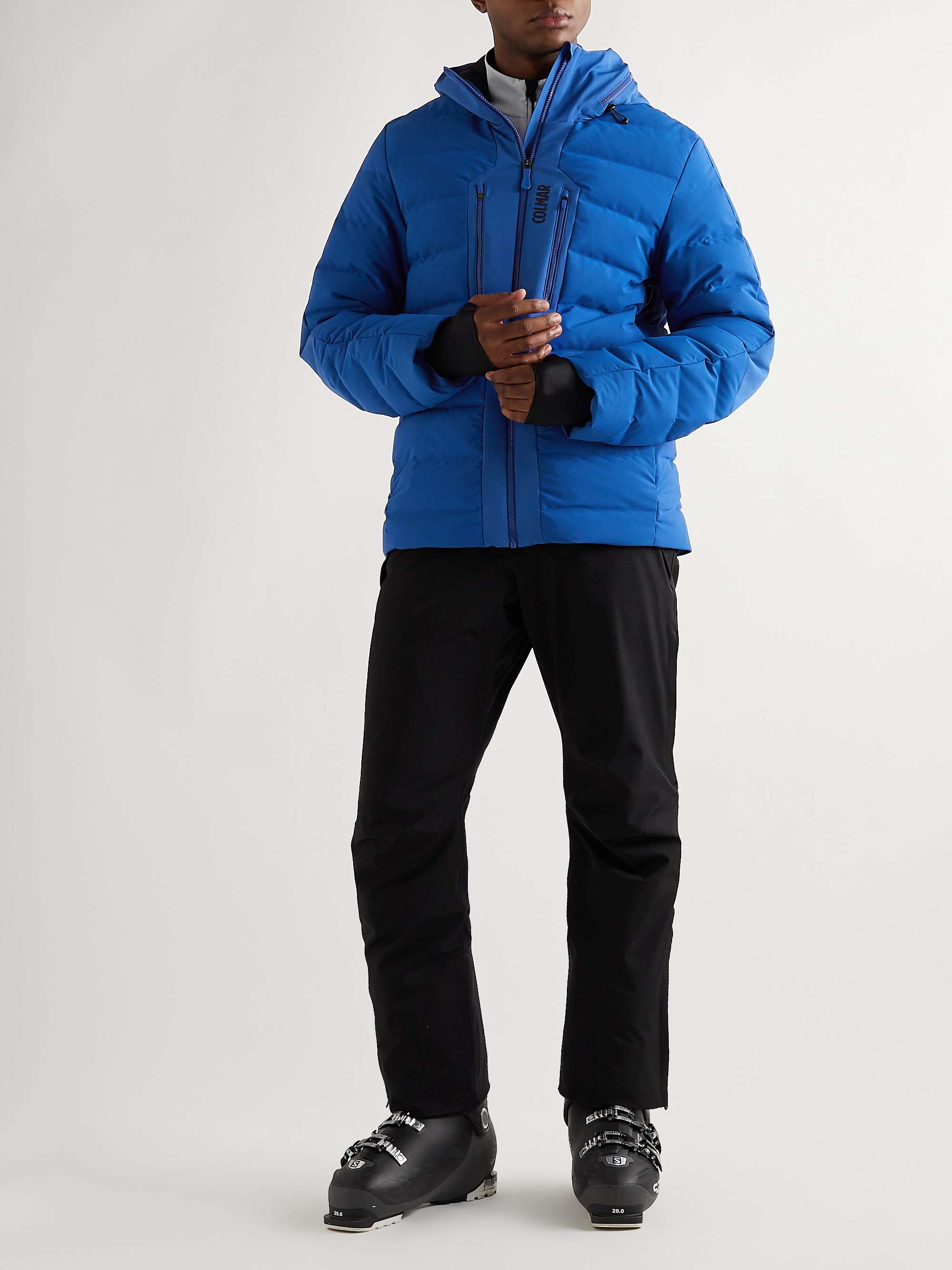 COLMAR Logo-Print Quilted Hooded Down Ski Jacket