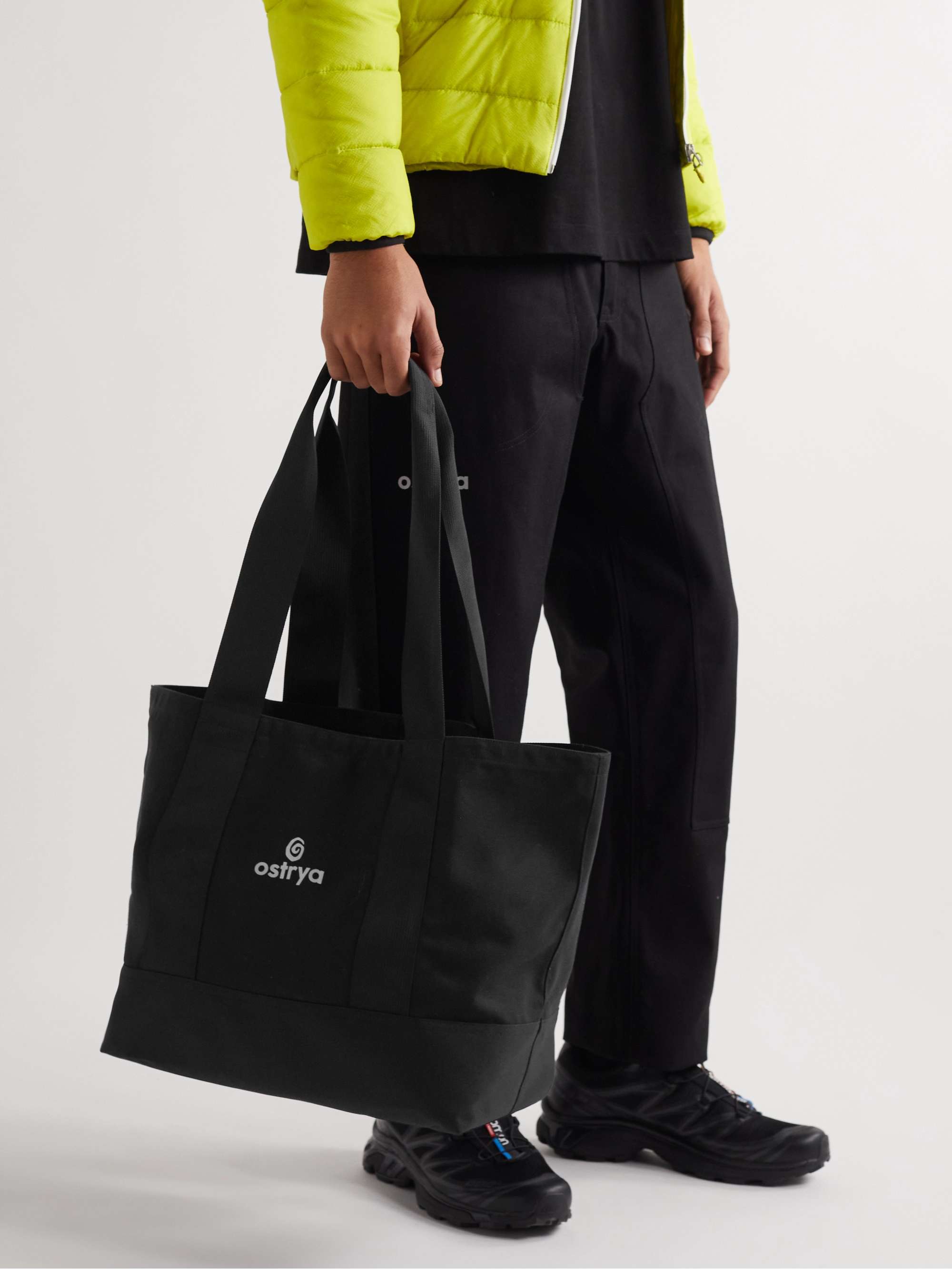 OSTRYA Crag Logo-Print Canvas Tote Bag