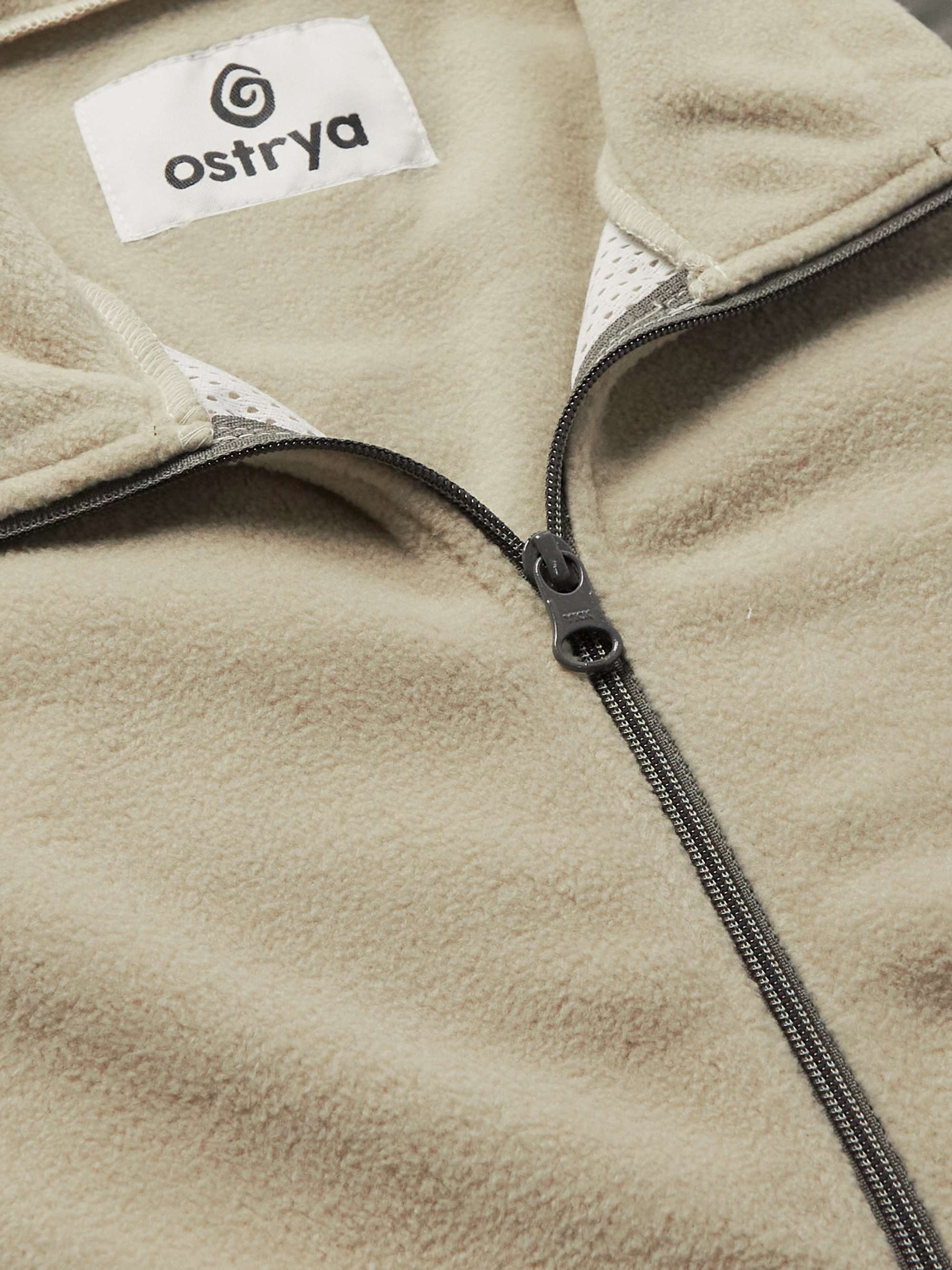OSTRYA Surplus Logo-Appliquéd Shell-Trimmed Fleece Jacket