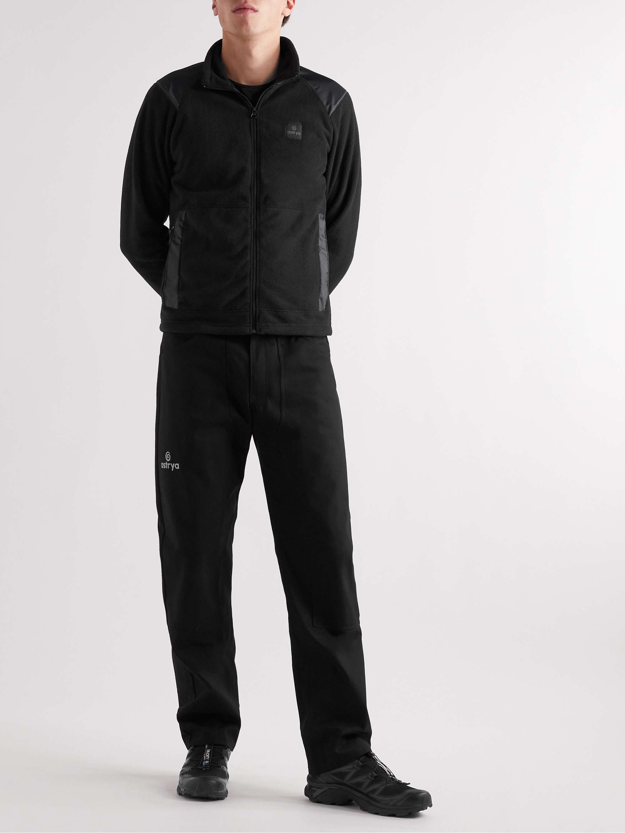 OSTRYA Surplus Logo-Appliquéd Shell-Trimmed Fleece Jacket