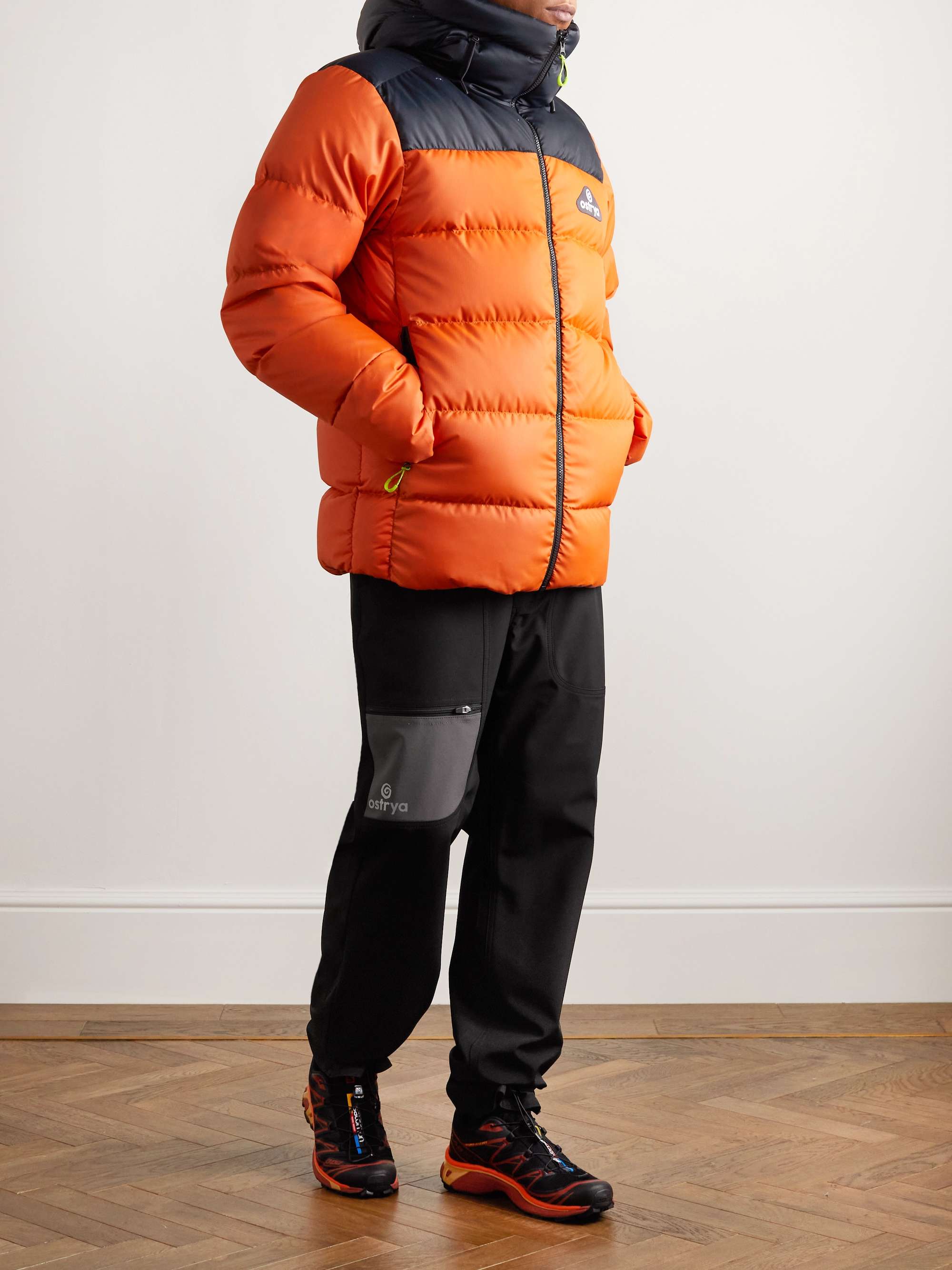 OSTRYA Alpine Straight-Leg Colour-Block Shell Trousers
