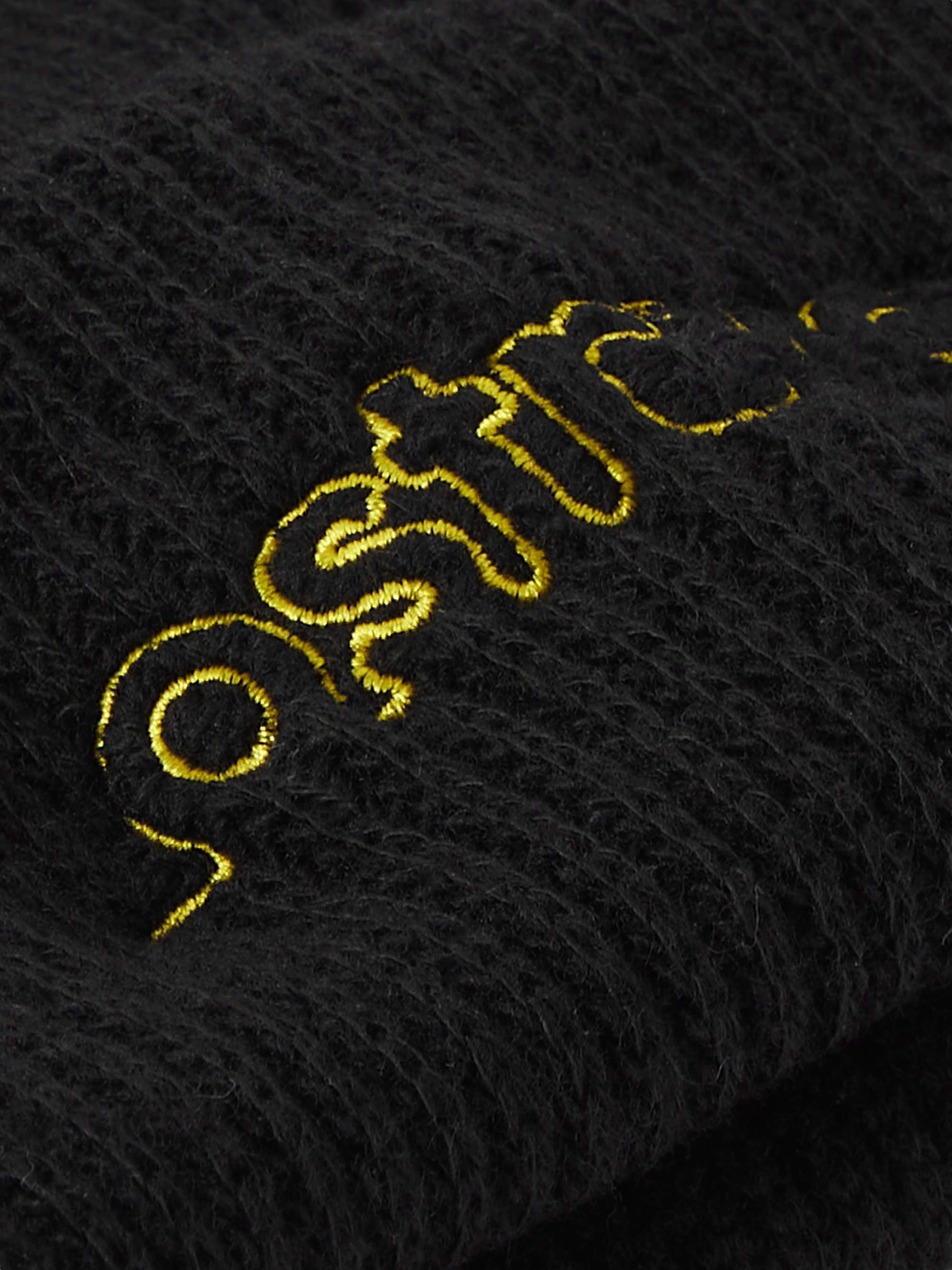 OSTRYA Logo-Embroidered Ribbed Recycled-Cashmere Blend Beanie