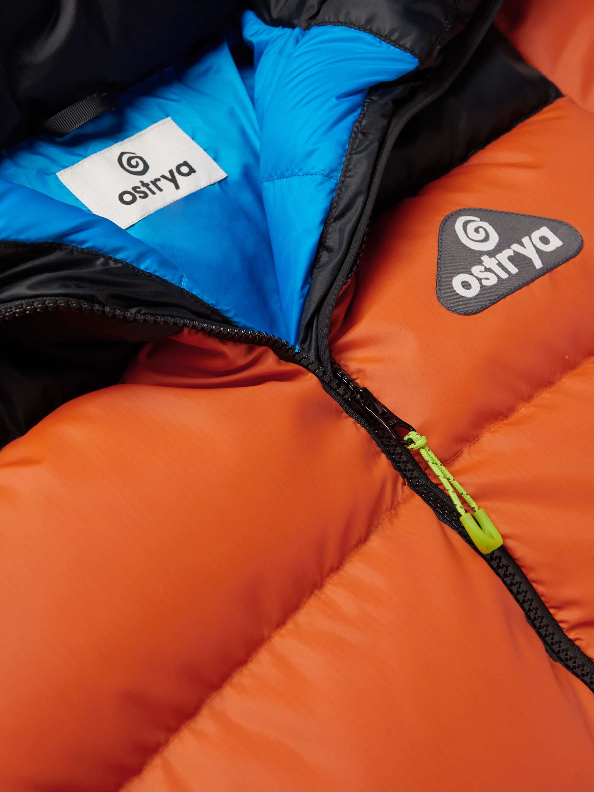 OSTRYA Henson Colour-Block Ripstop Hooded Down Jacket