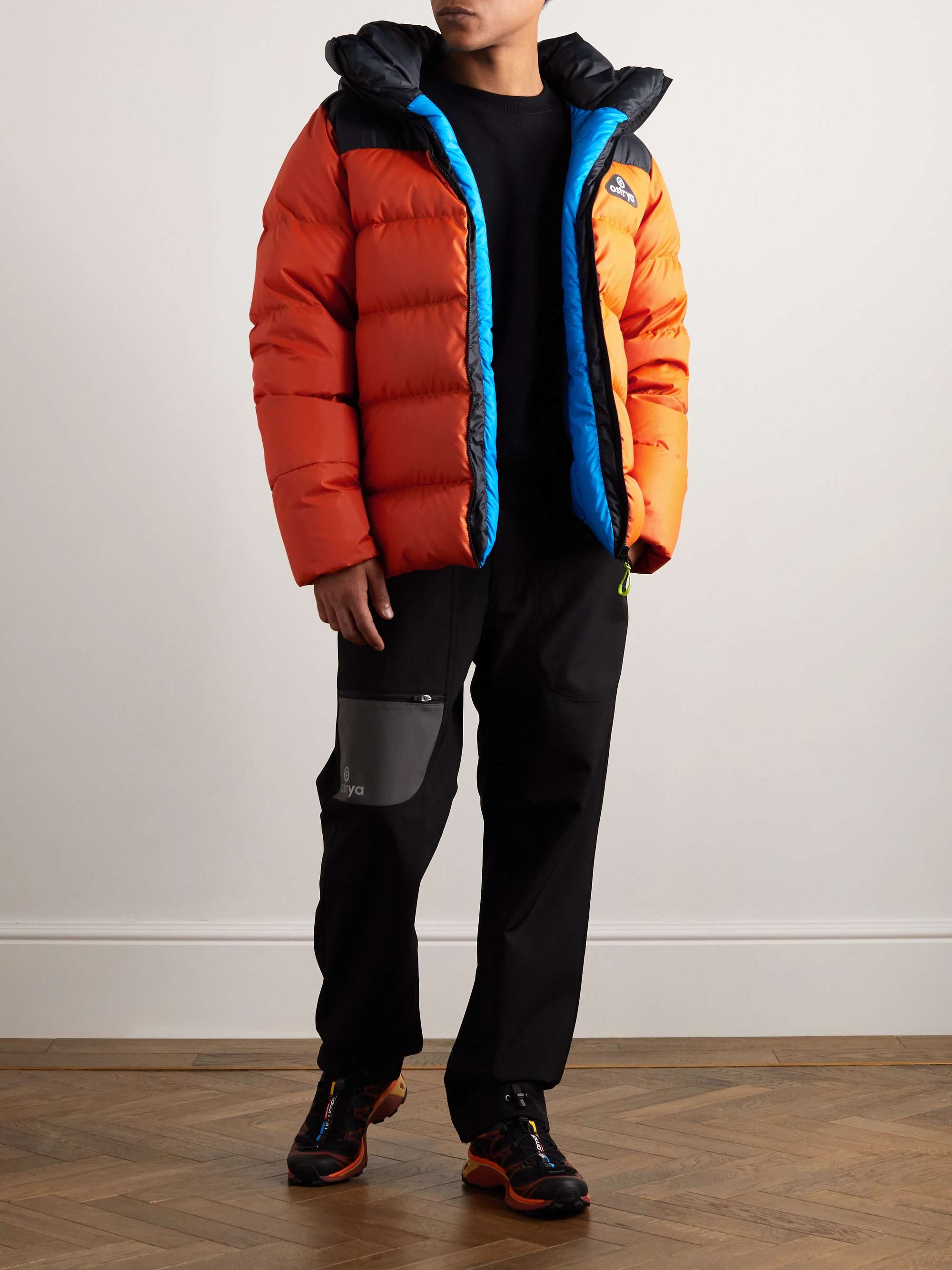OSTRYA Henson Colour-Block Ripstop Hooded Down Jacket
