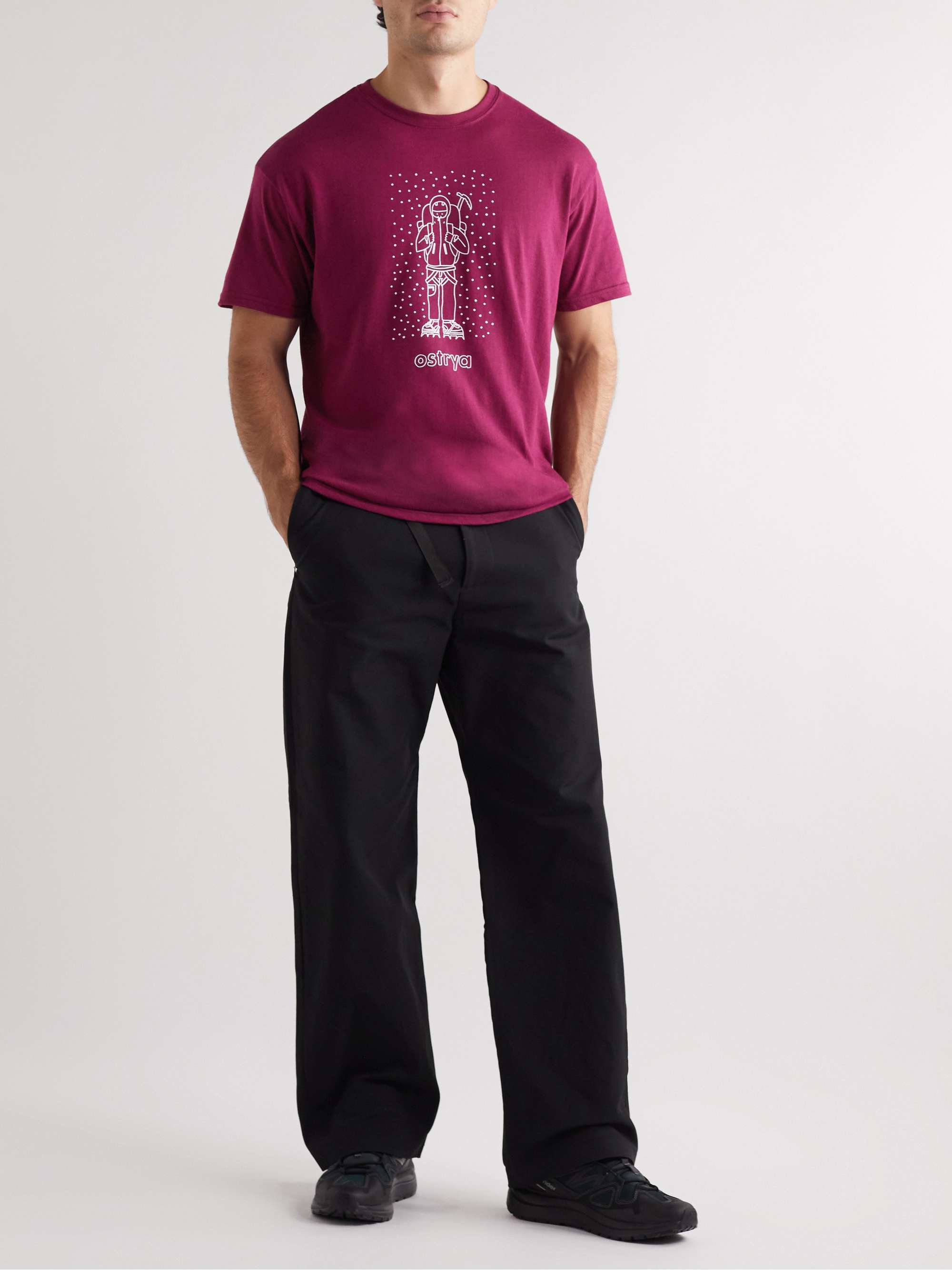 OSTRYA Alpinist Equi-Tee Logo-Print Cotton-Blend Jersey T-Shirt