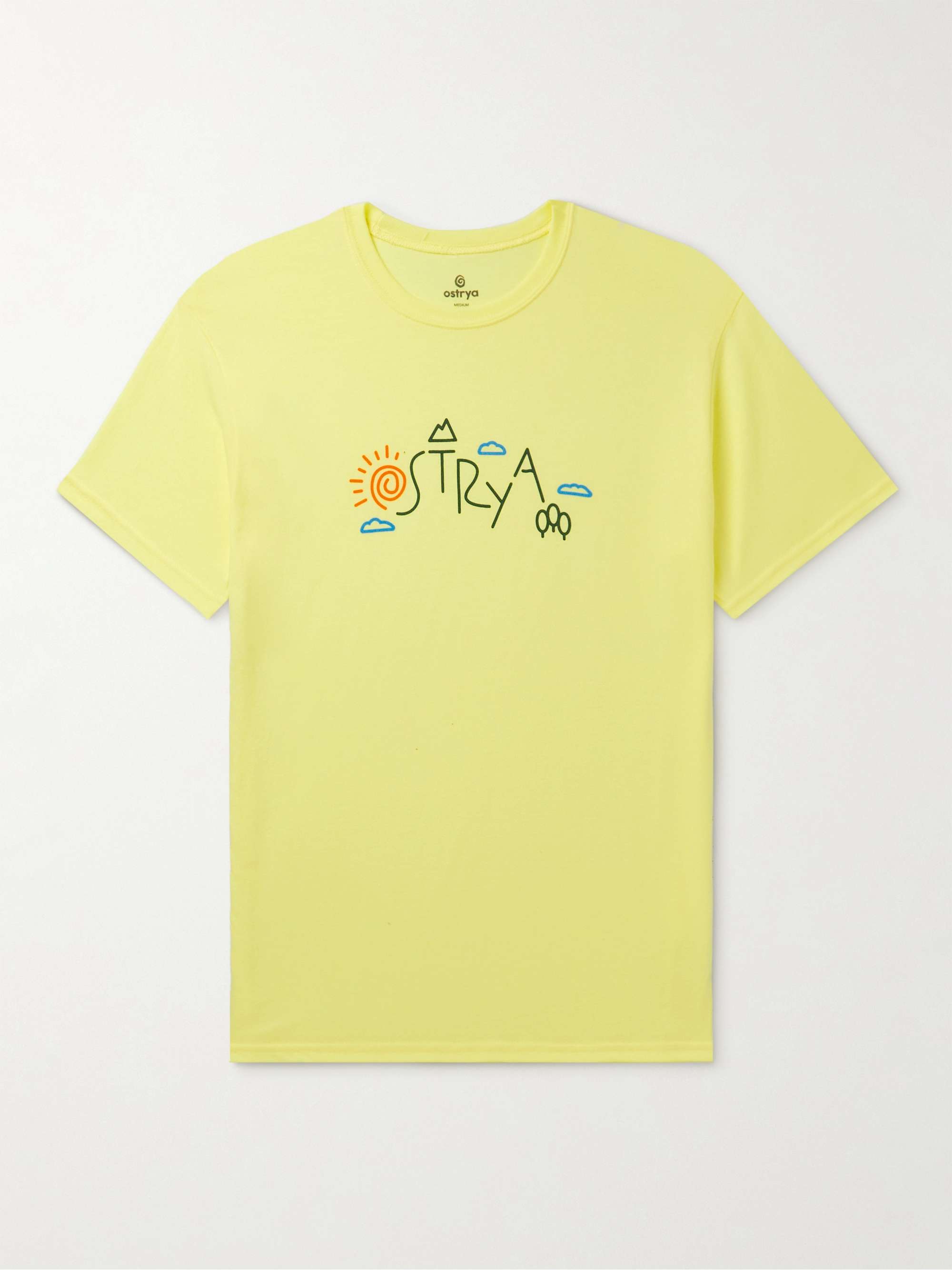 OSTRYA Sunrise Equi-Tee Logo-Print Cotton-Blend Jersey T-Shirt