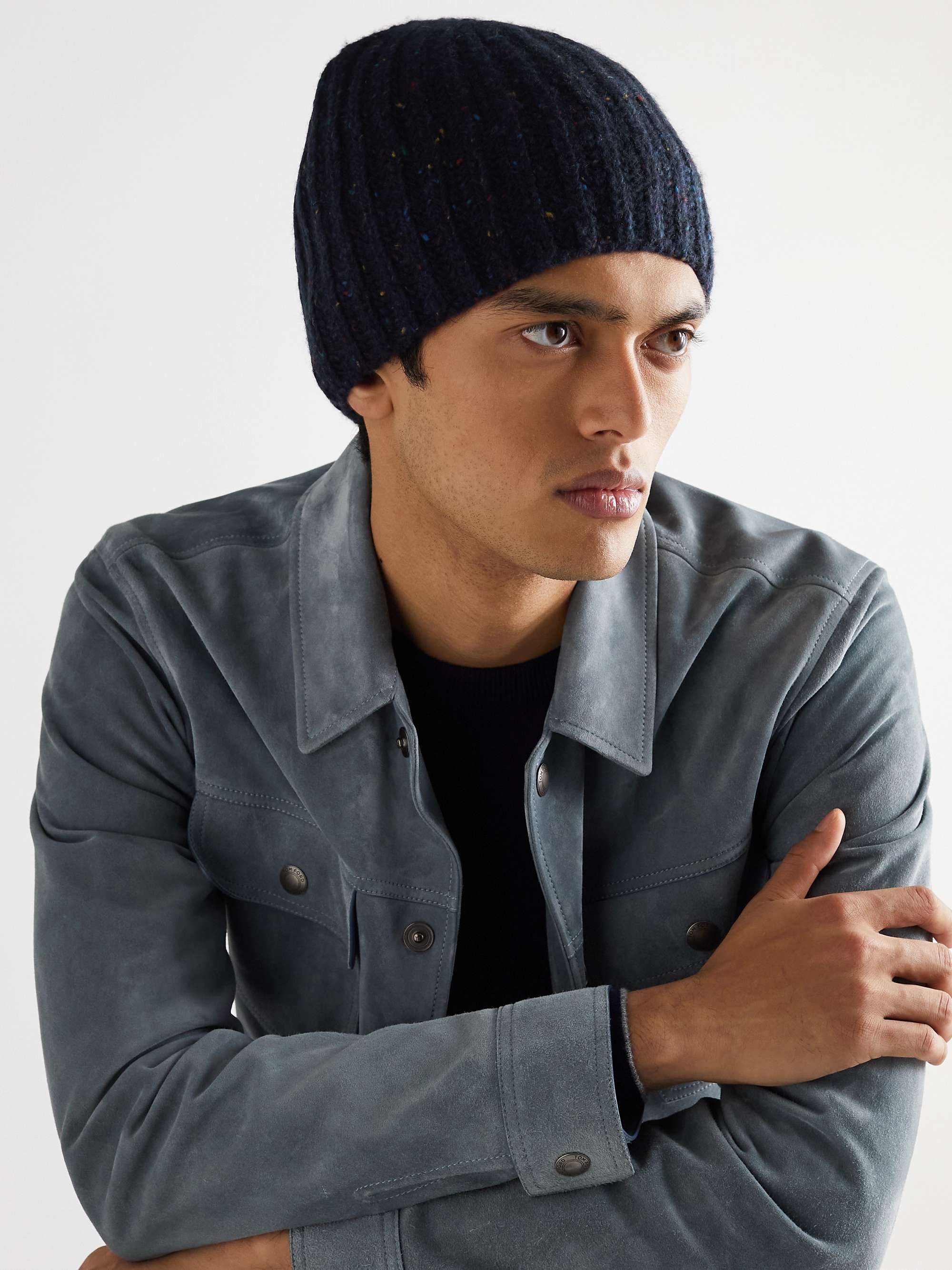 GABRIELA HEARST Lutz Ribbed Cashmere Beanie for Men | MR PORTER