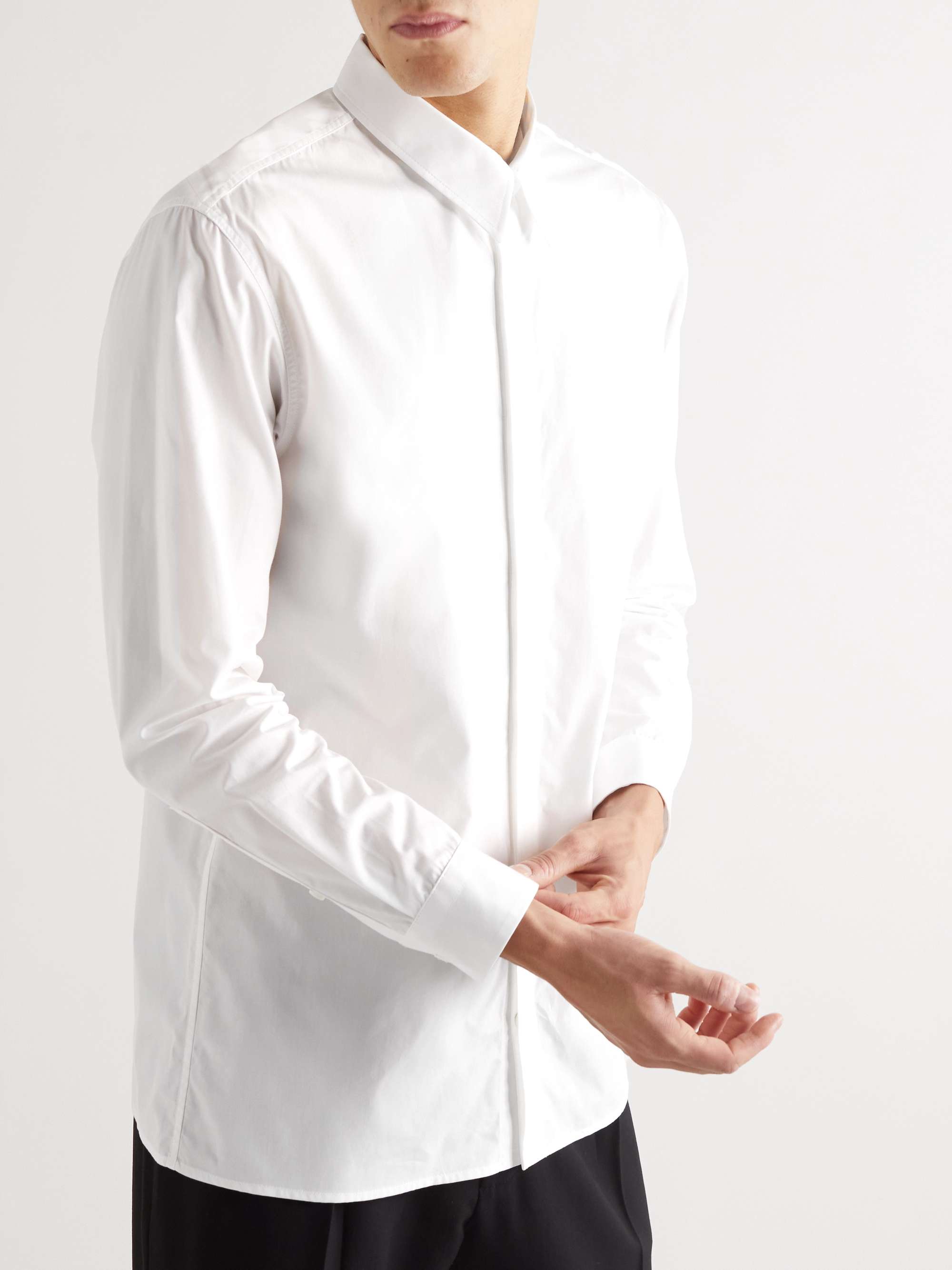 GABRIELA HEARST Nicolas Slim-Fit Cotton-Poplin Shirt