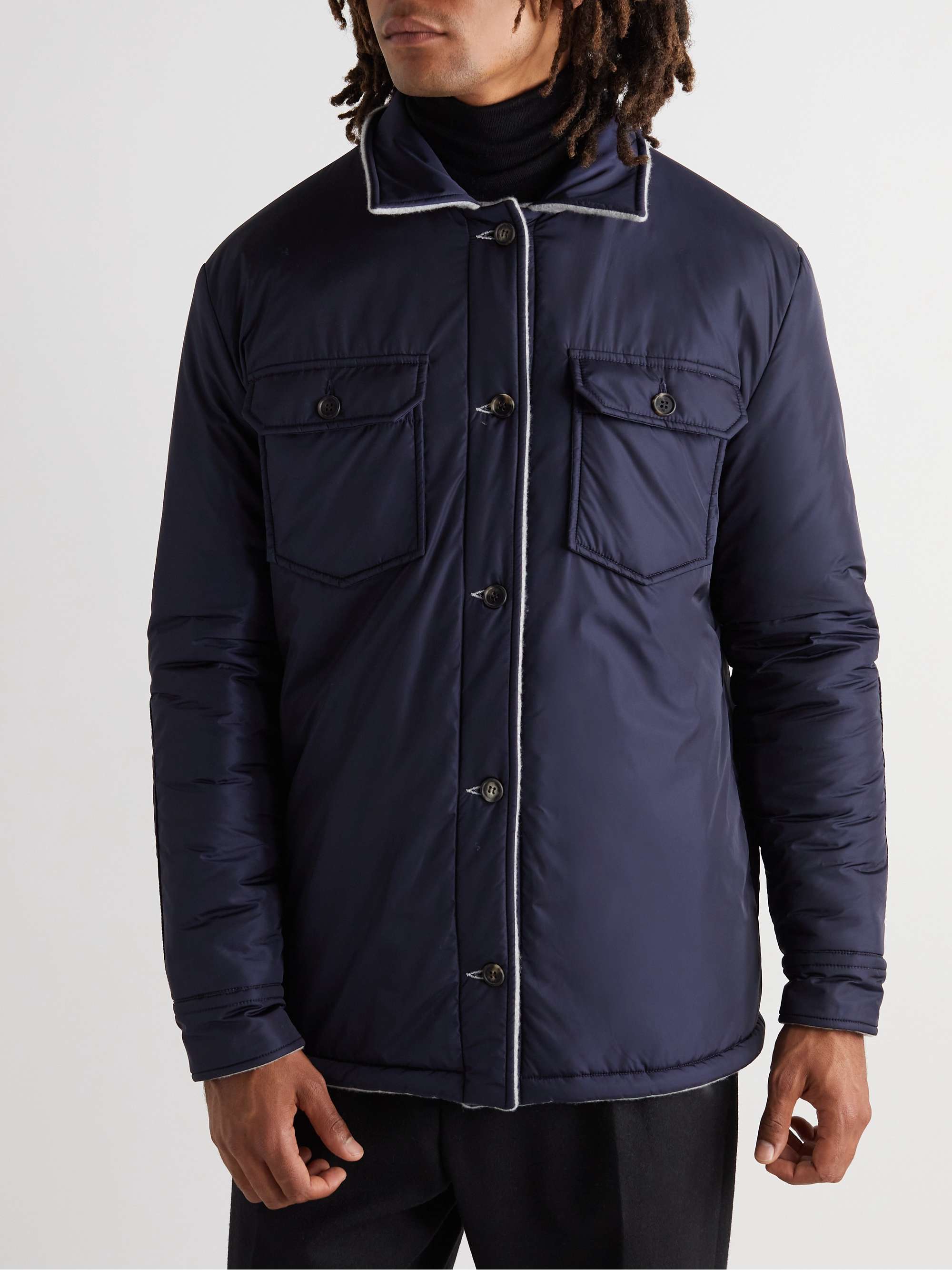 GABRIELA HEARST Argus Reversible Recycled-Cashmere and Shell Jacket