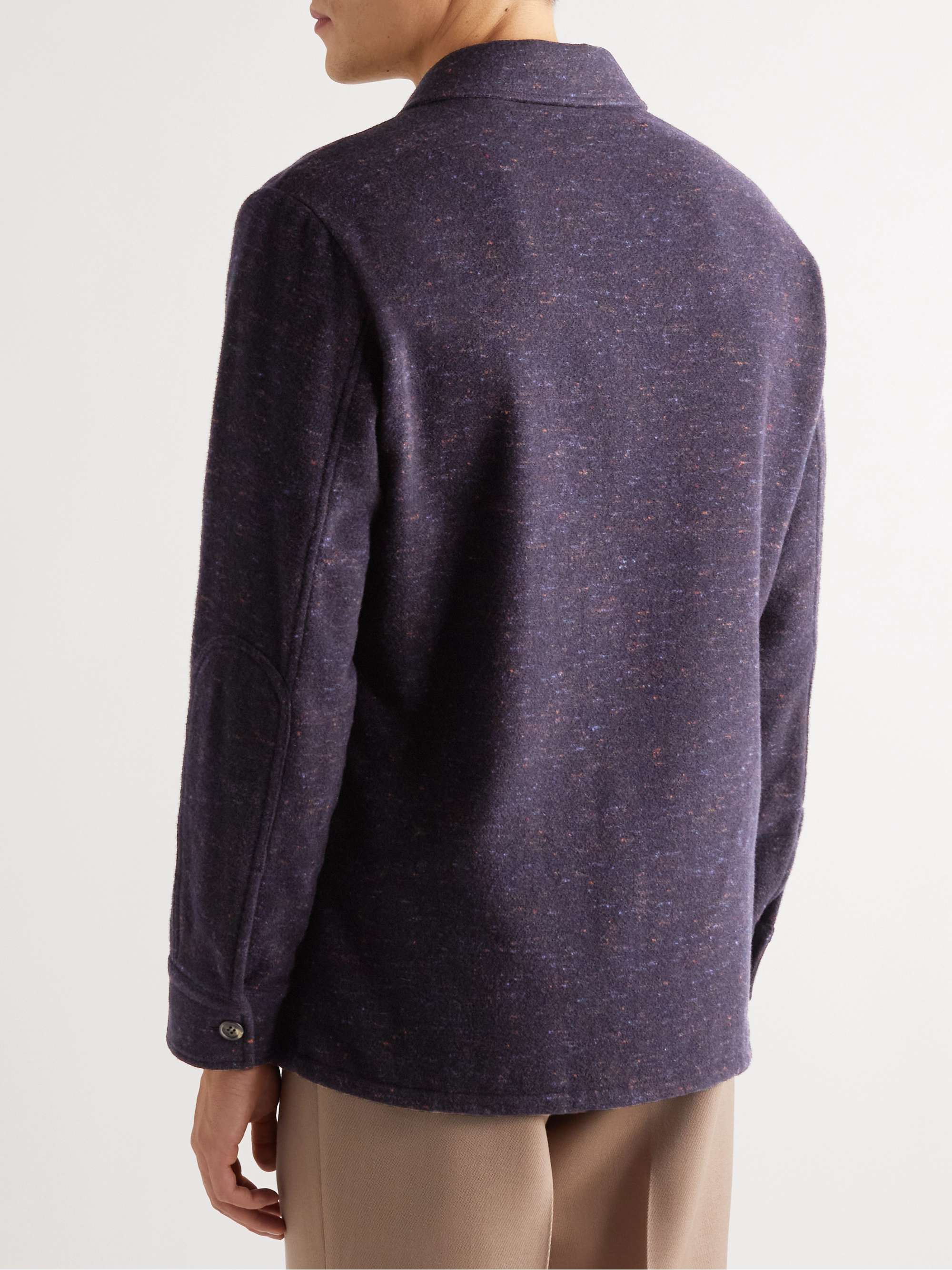 GABRIELA HEARST Fargo Donegal Cashmere Overshirt