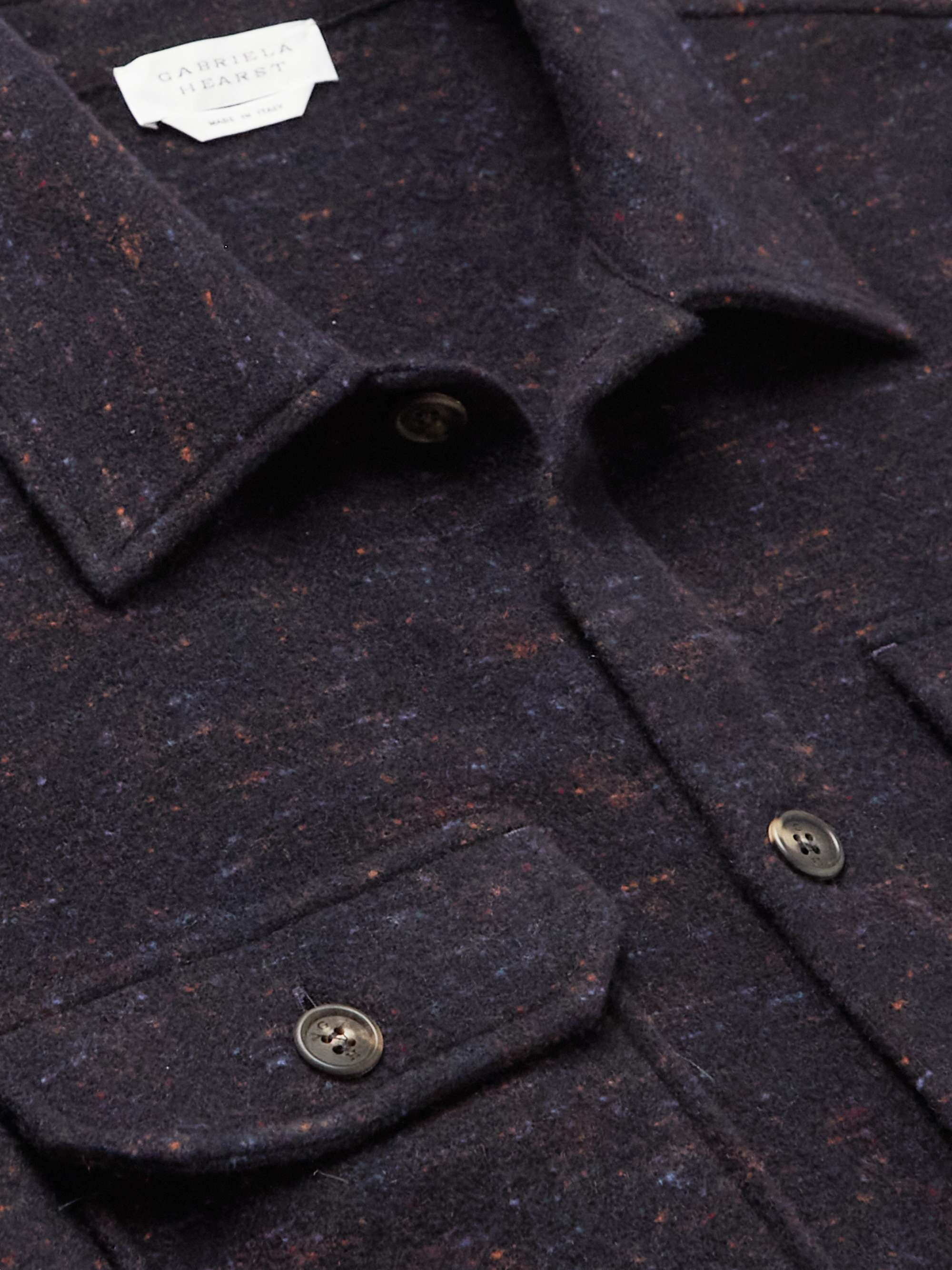 GABRIELA HEARST Fargo Donegal Cashmere Overshirt