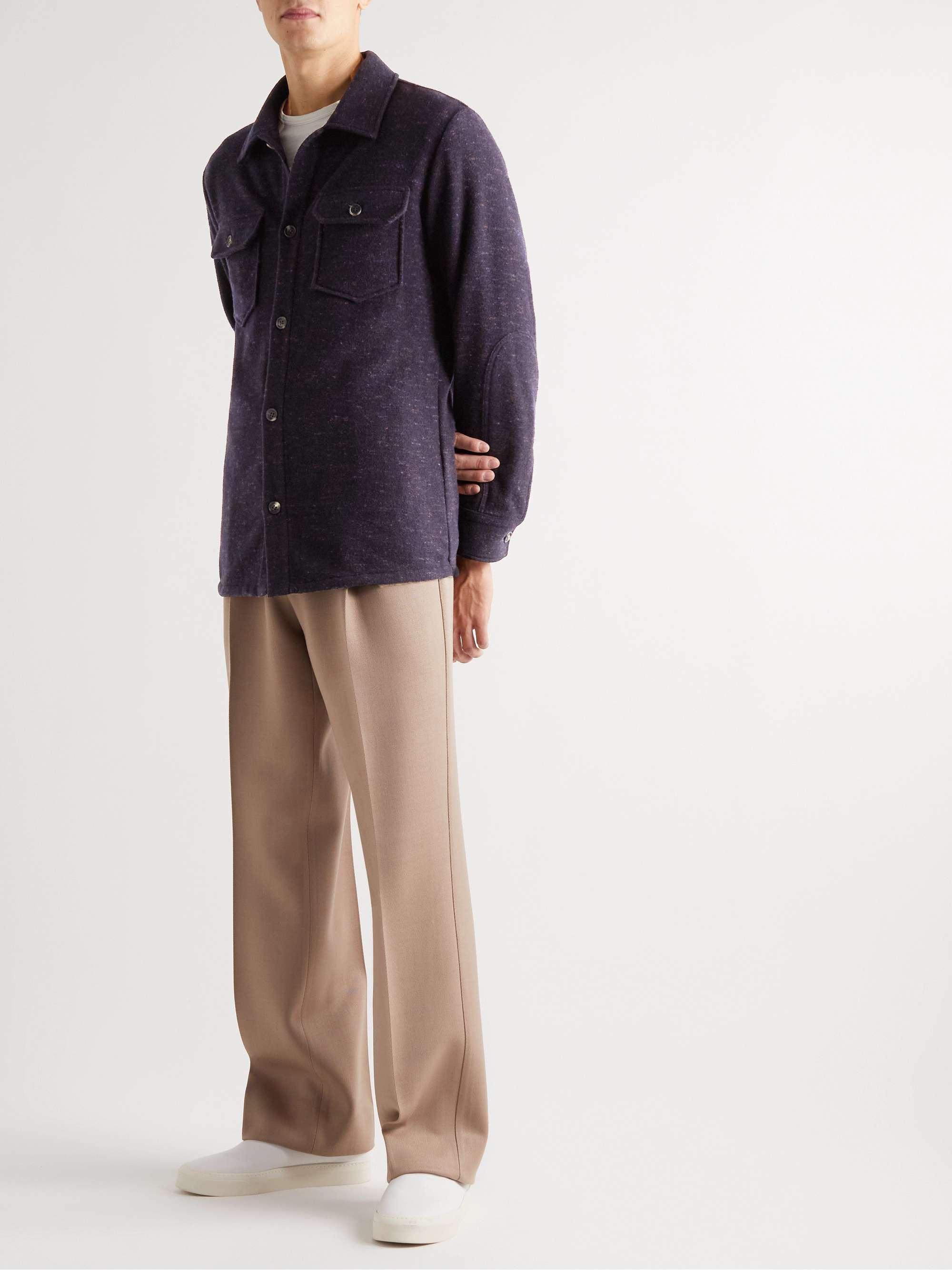 GABRIELA HEARST Fargo Donegal Cashmere Overshirt