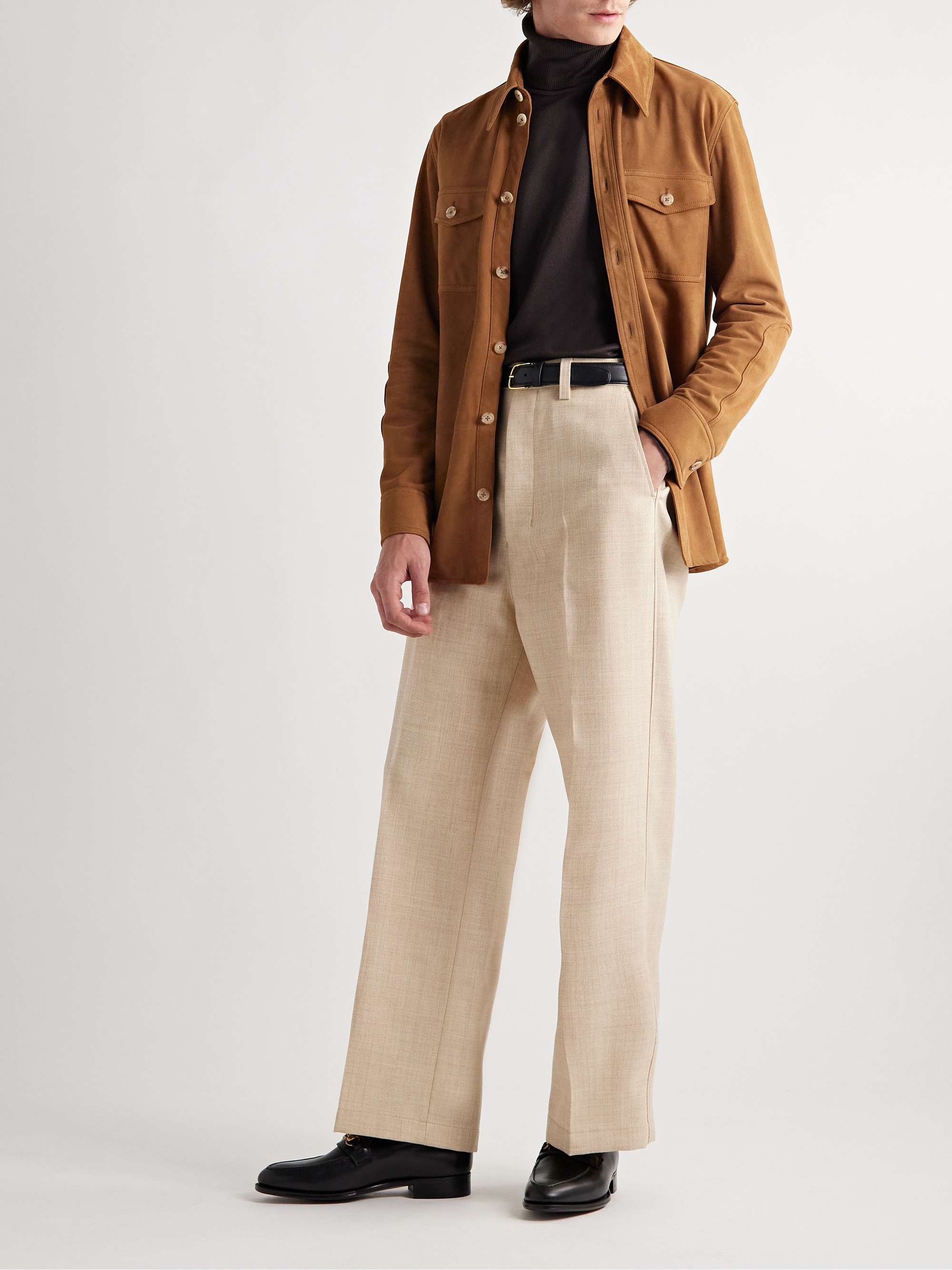 GABRIELA HEARST Lucas Suede Overshirt