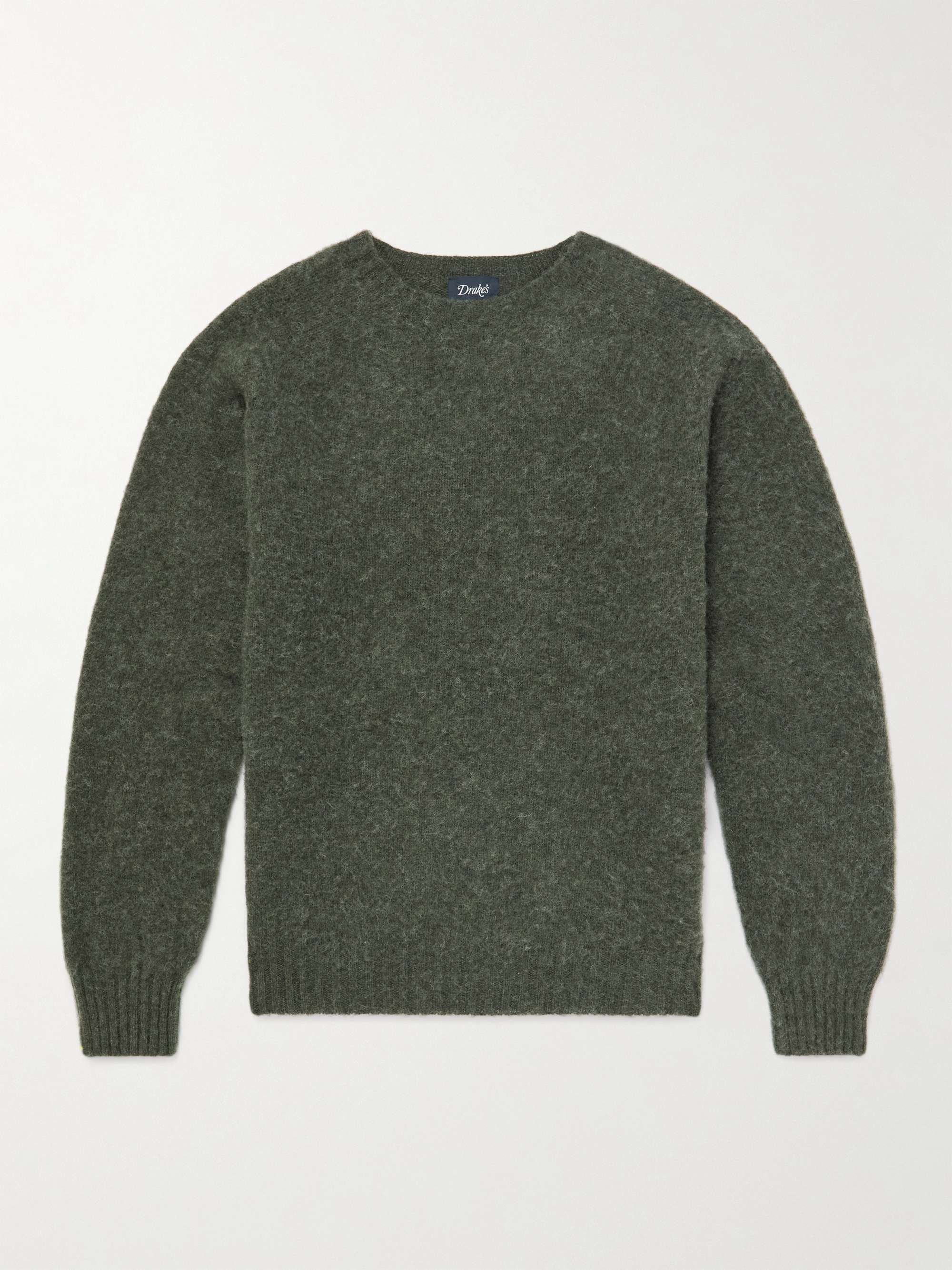 DRAKE'S Brushed Shetland Wool Sweater