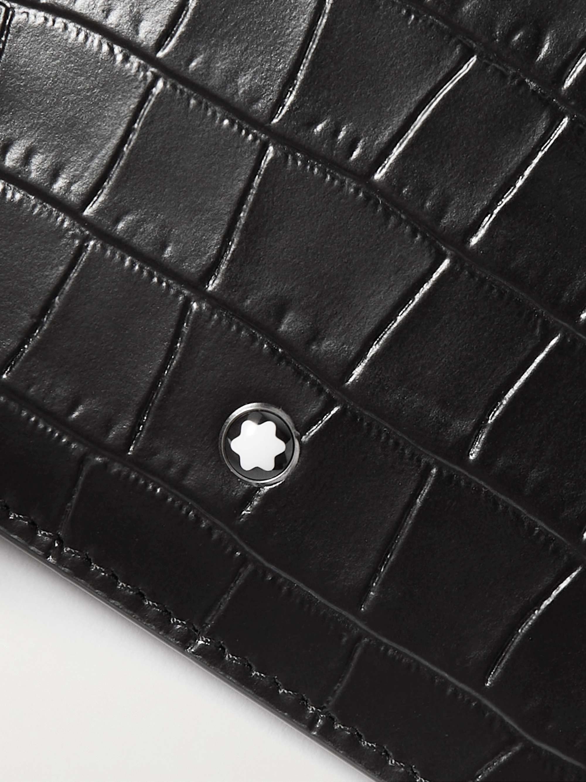 Croc Embossed Leather Wallet