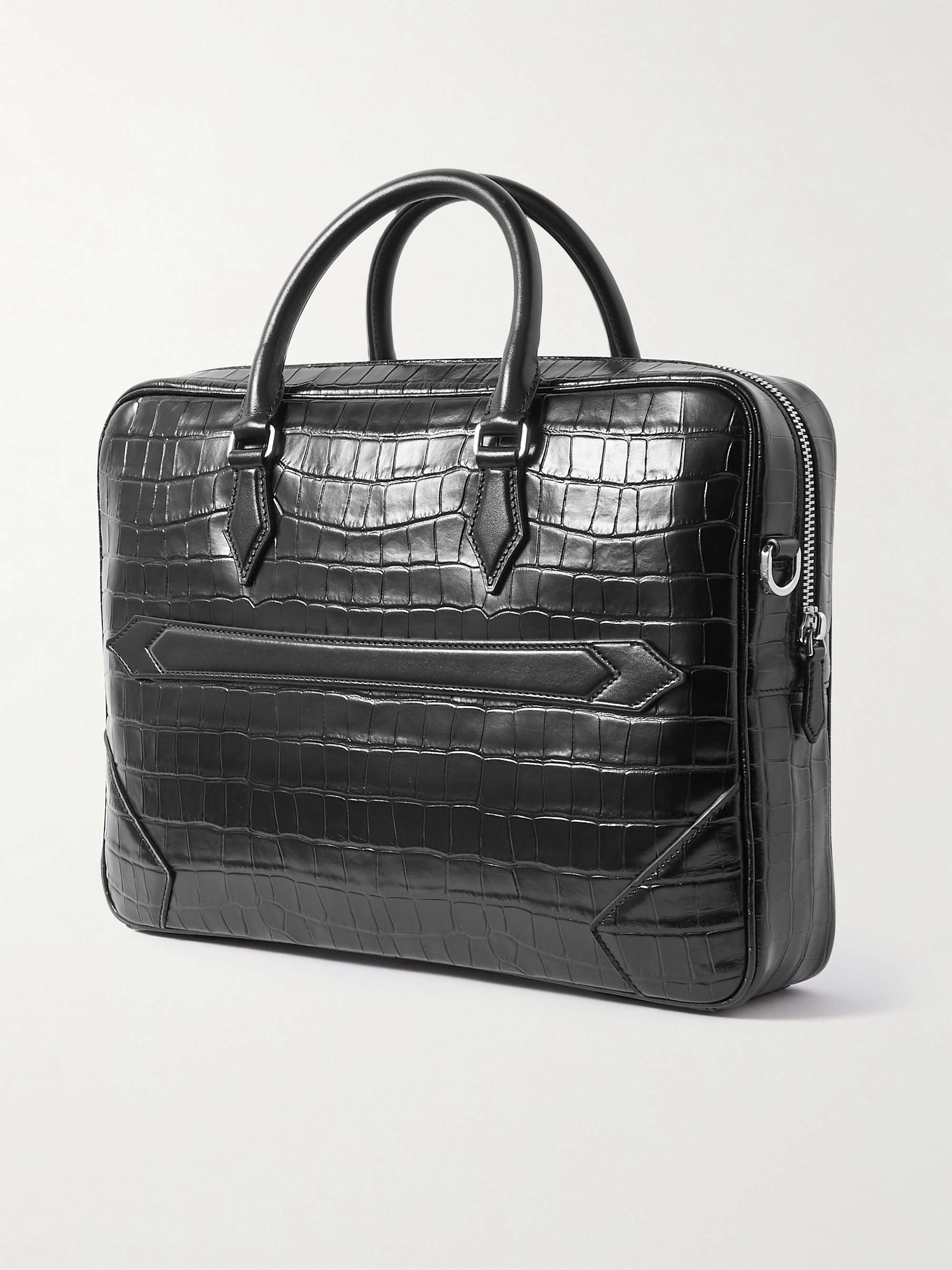 MONTBLANC Meisterstück Croc-Effect Leather Briefcase