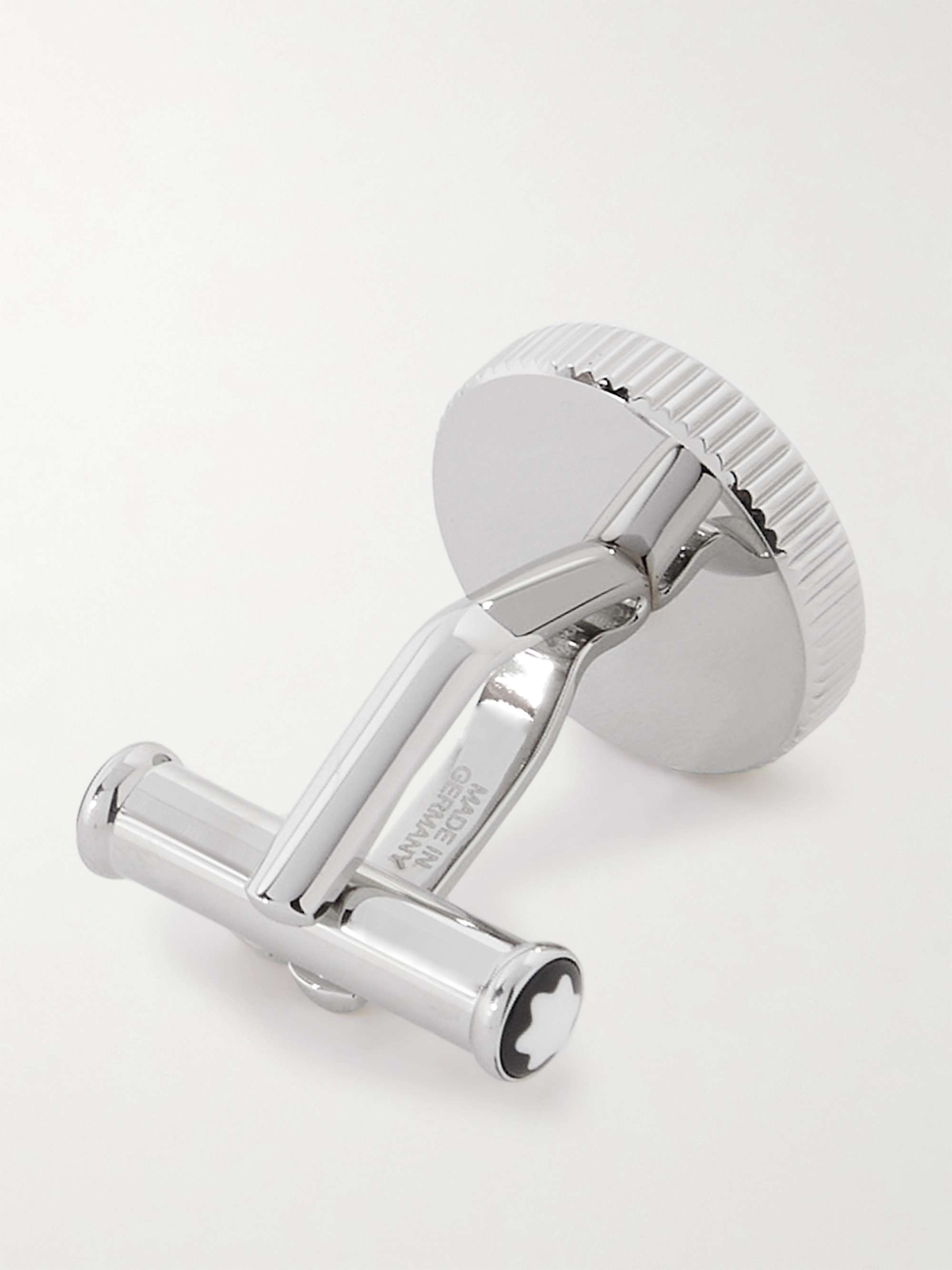MONTBLANC Heritage Rouge et Noir Silver-Tone and Enamel Cufflinks