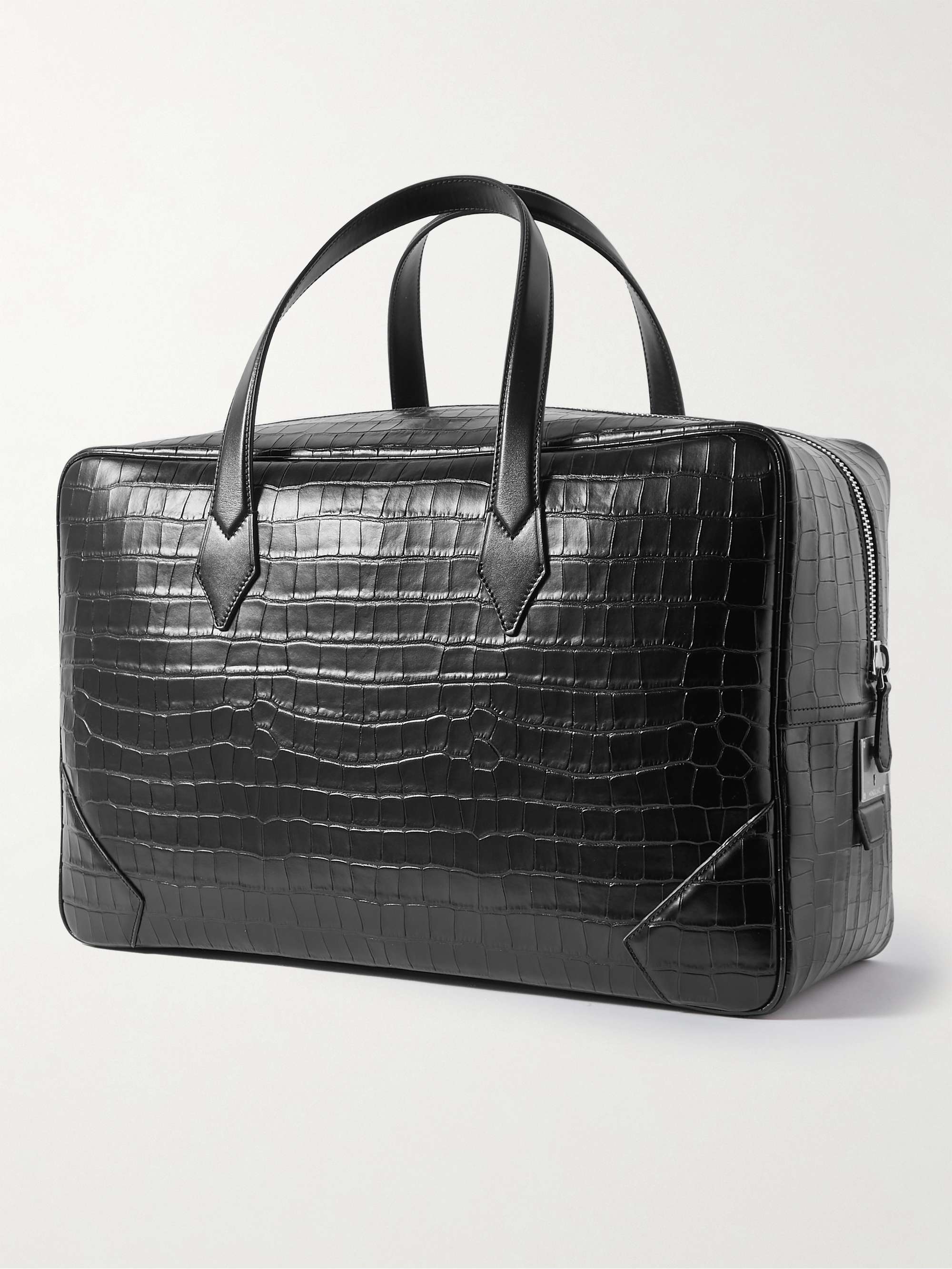 MONTBLANC Meisterstück Croc-Effect Leather Duffle Bag