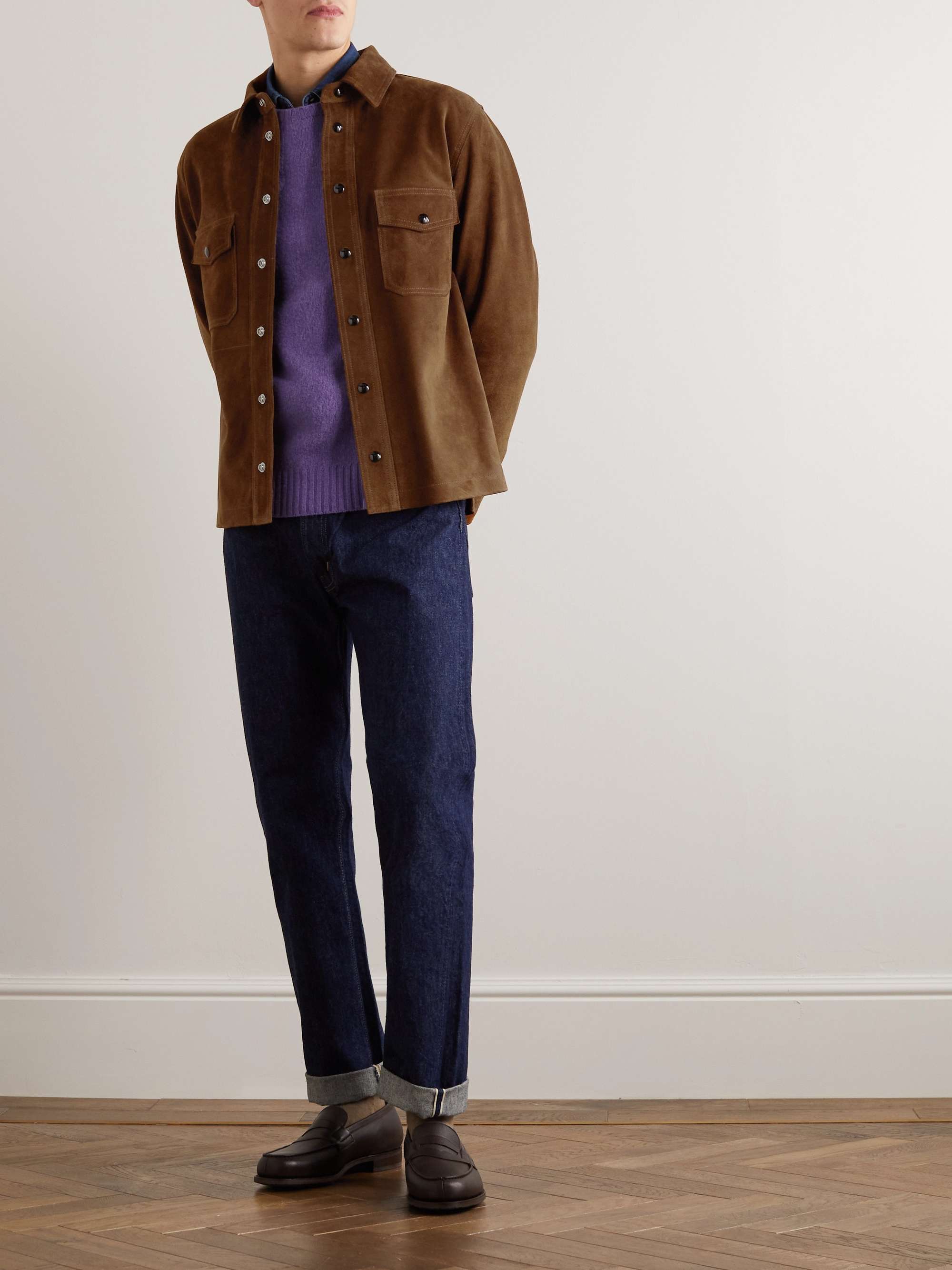 DRAKE'S Suede Jacket