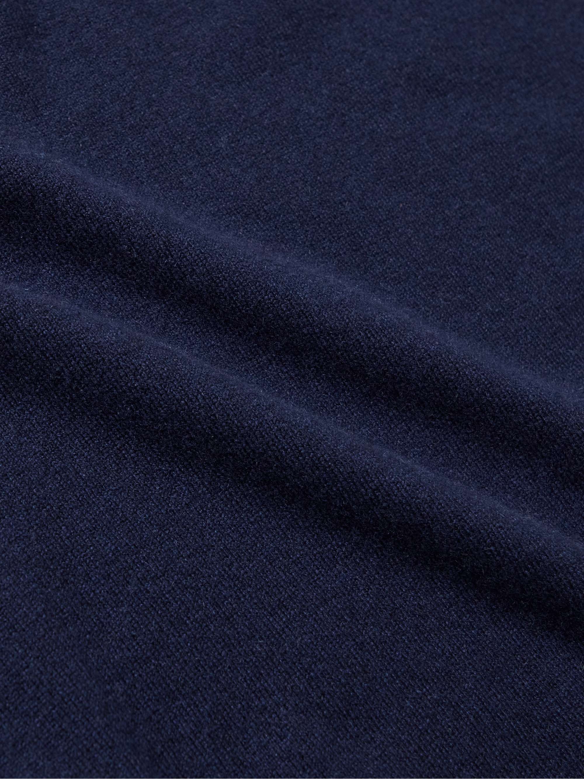 PETER MILLAR Suede-Trimmed Cashmere-Blend Half-Zip Sweater