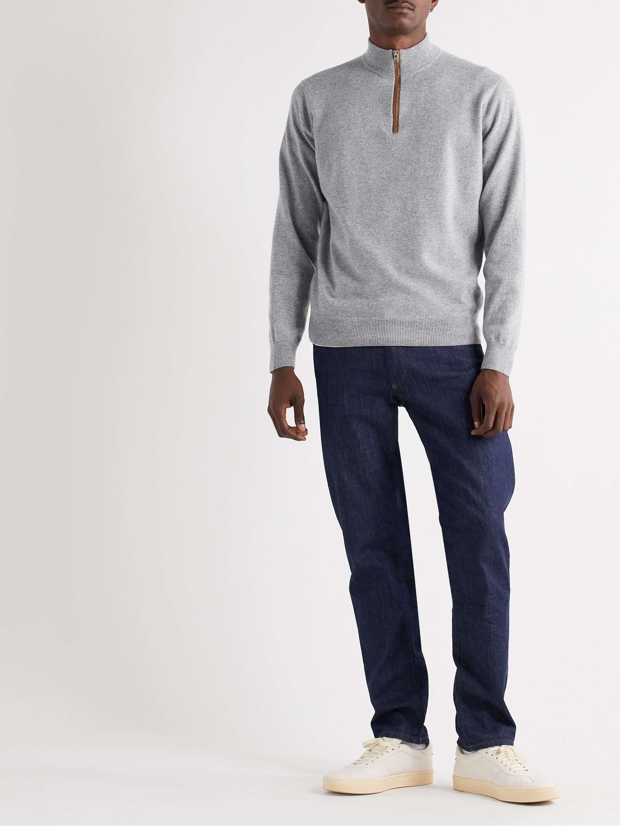 PETER MILLAR Cashmere-Blend Half-Zip Sweater
