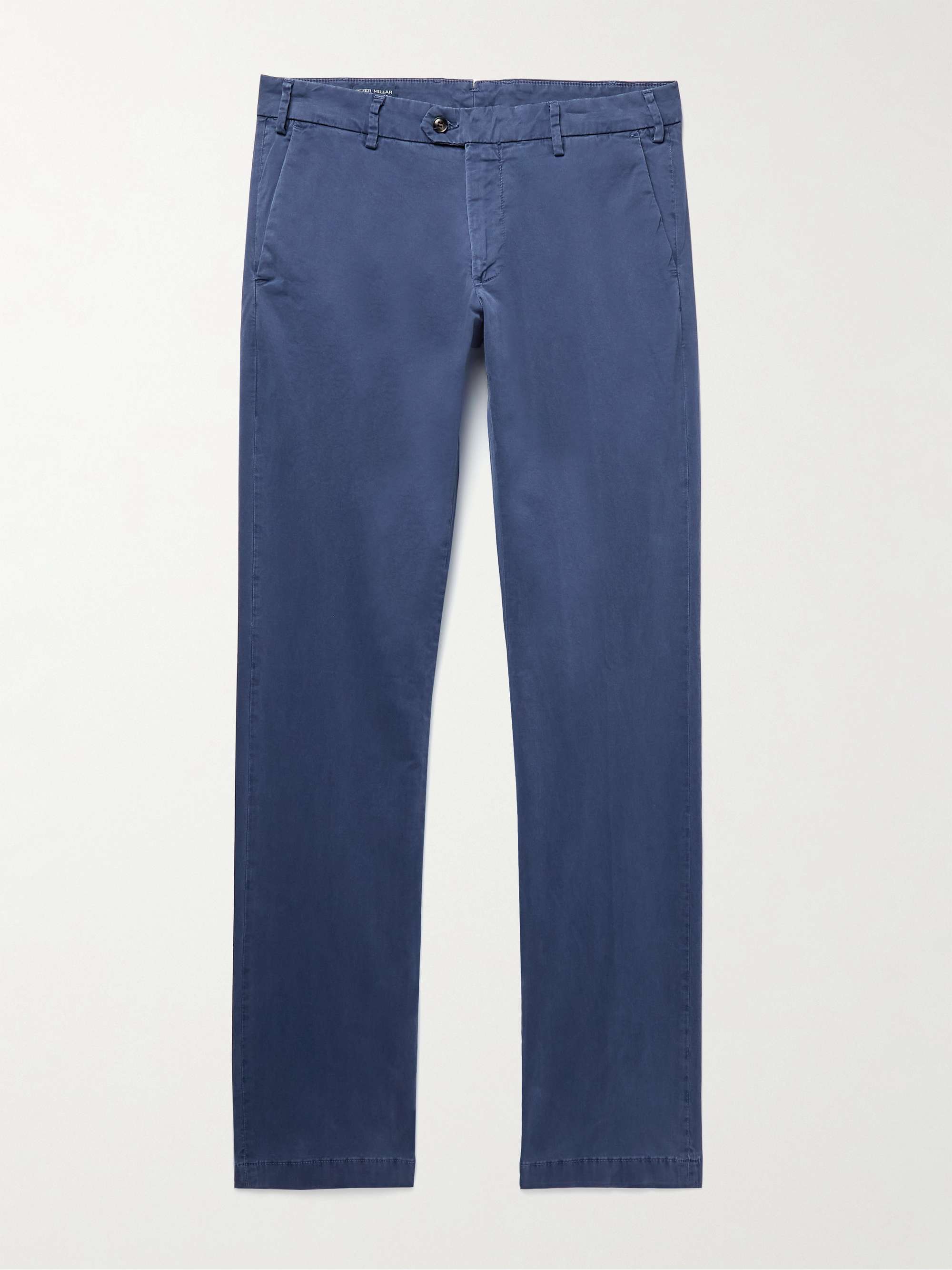 PETER MILLAR Concorde Garment-Dyed Stretch-Cotton Twill Trousers for ...