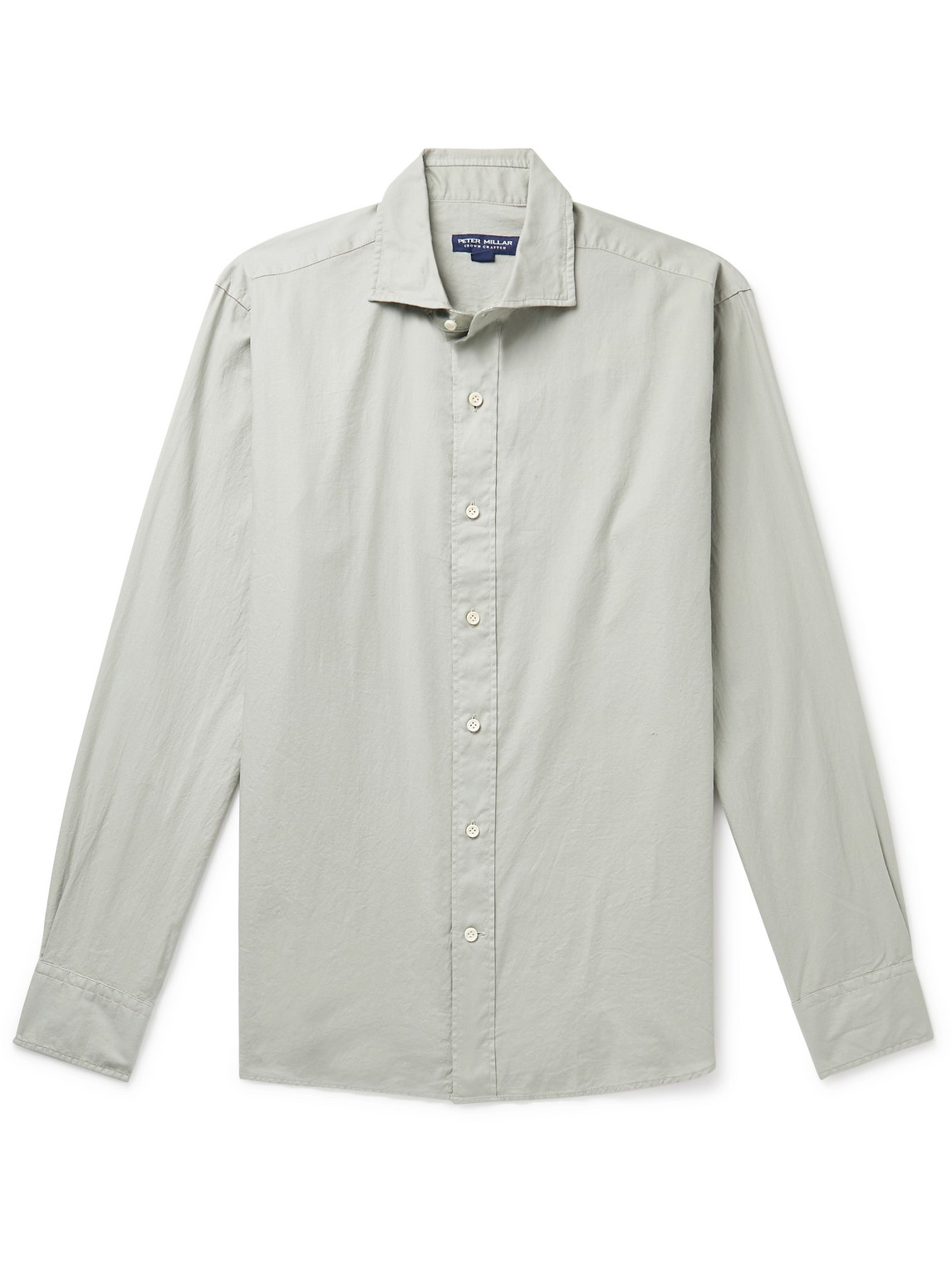 Sojourn Cutaway-Collar Garment-Dyed Cotton-Poplin Shirt