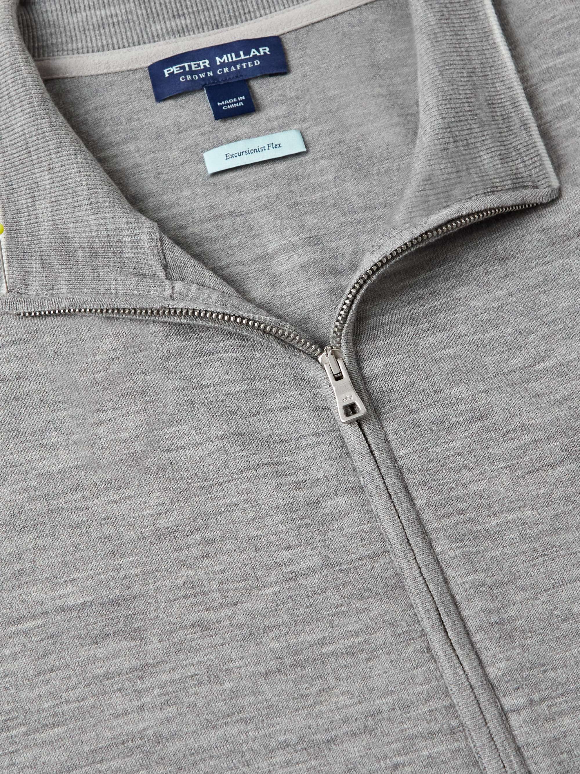PETER MILLAR Excursionist Flex Slim-Fit Wool-Blend Zip-Up Sweater
