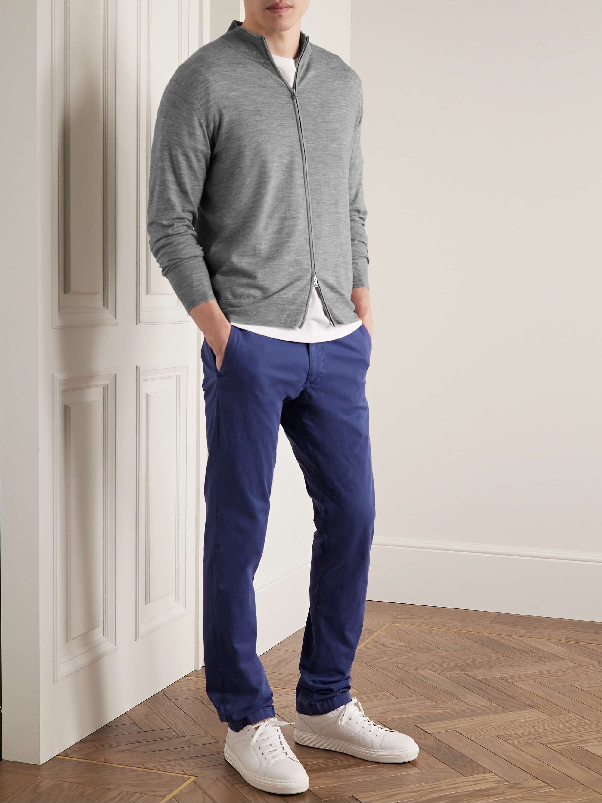 PETER MILLAR Excursionist Flex Slim-Fit Wool-Blend Zip-Up Sweater