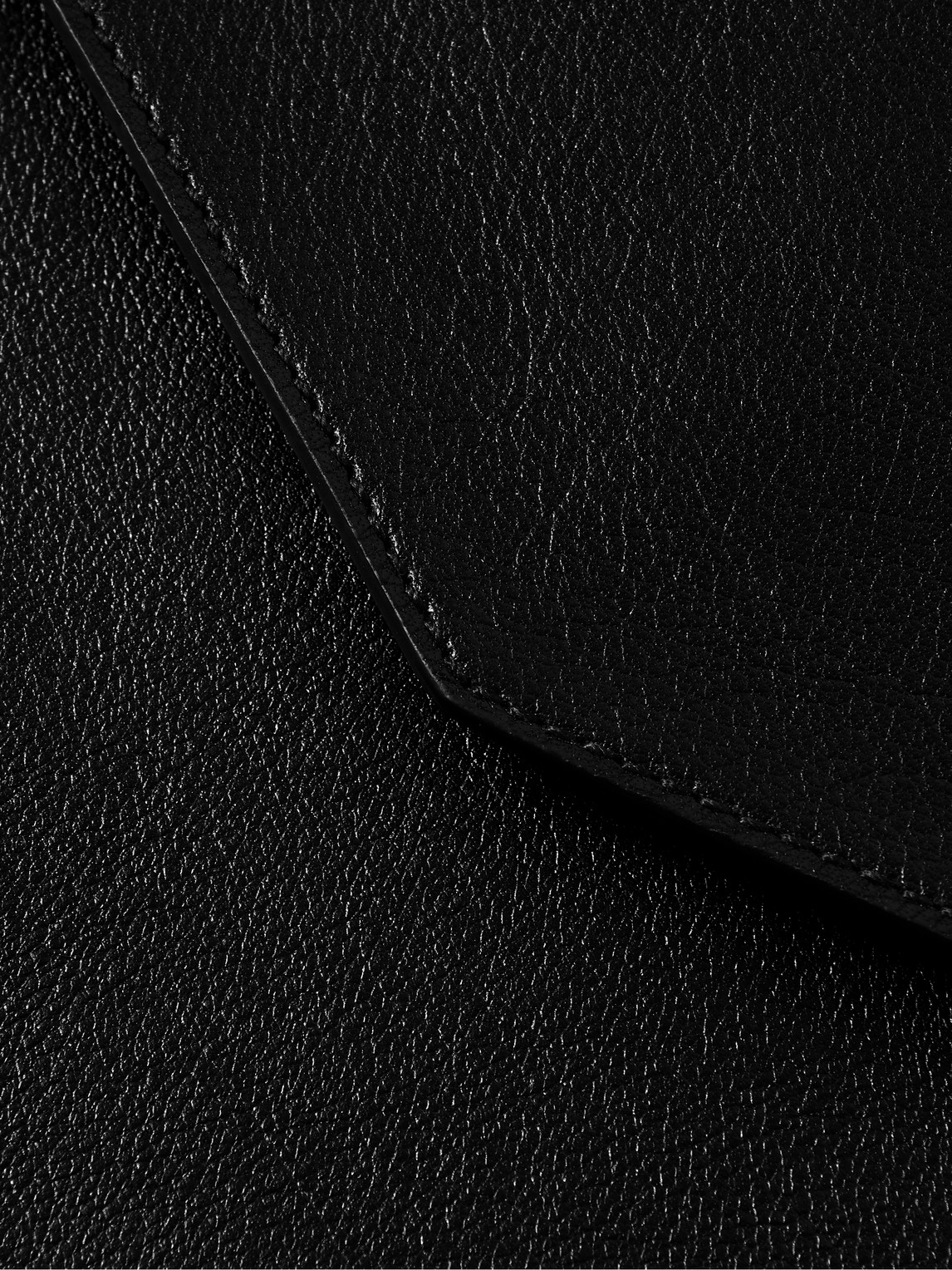 Shop Metier Textured-leather Pouch In Black