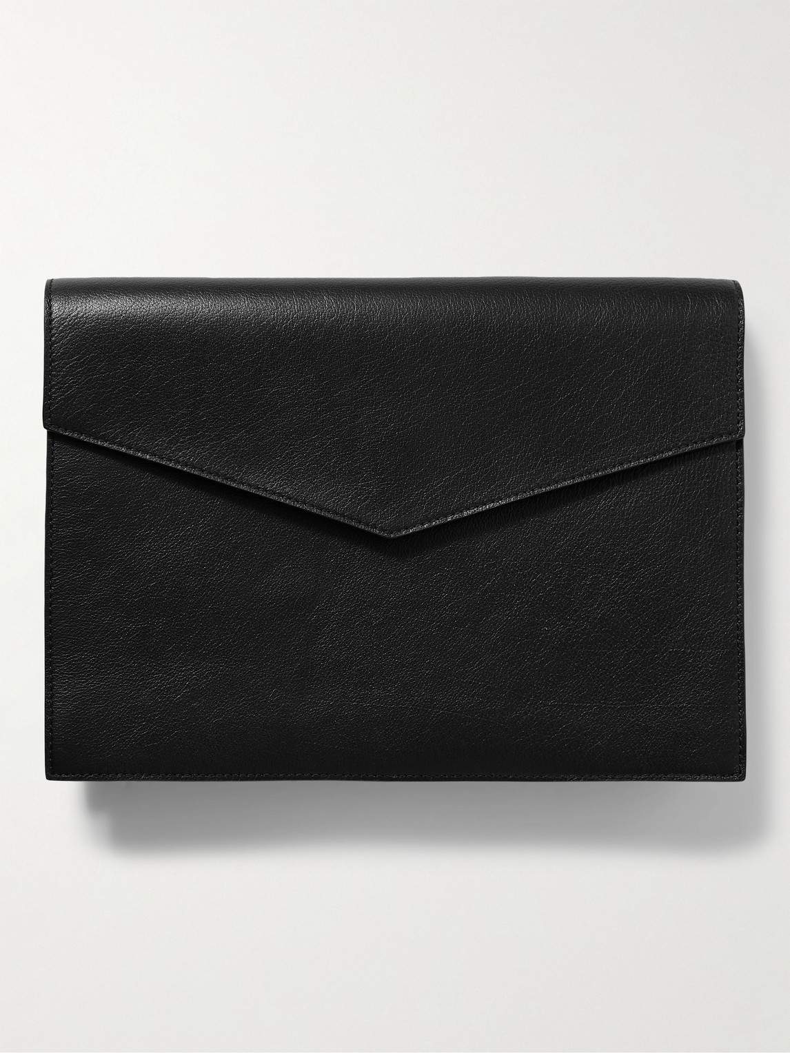 Metier Textured-leather Pouch In Black