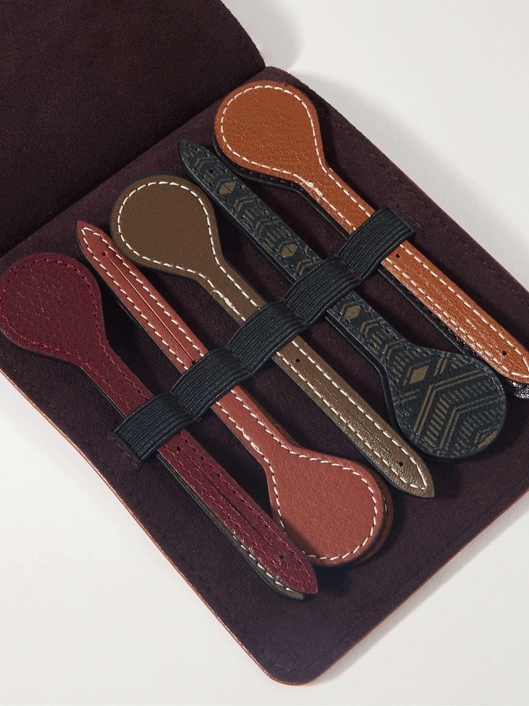 MÉTIER Set of Ten Leather Wine Charms