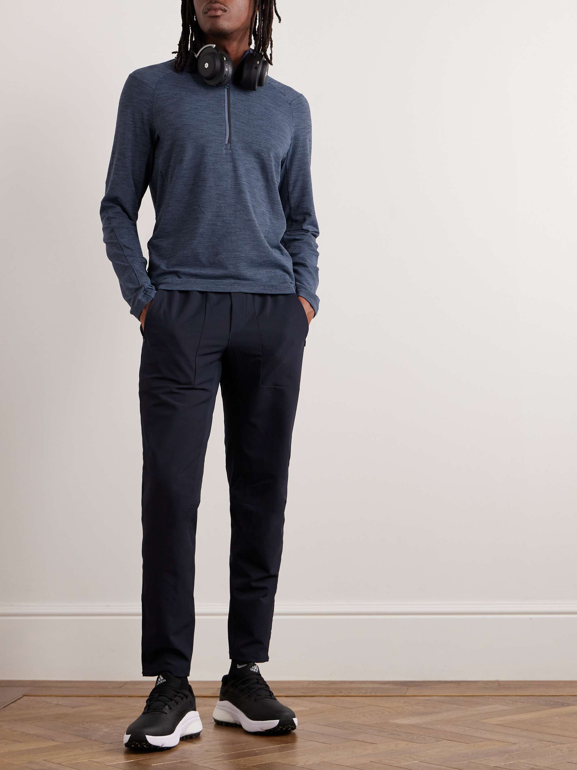 LULULEMON Stretch-Knit Half-Zip Running Top