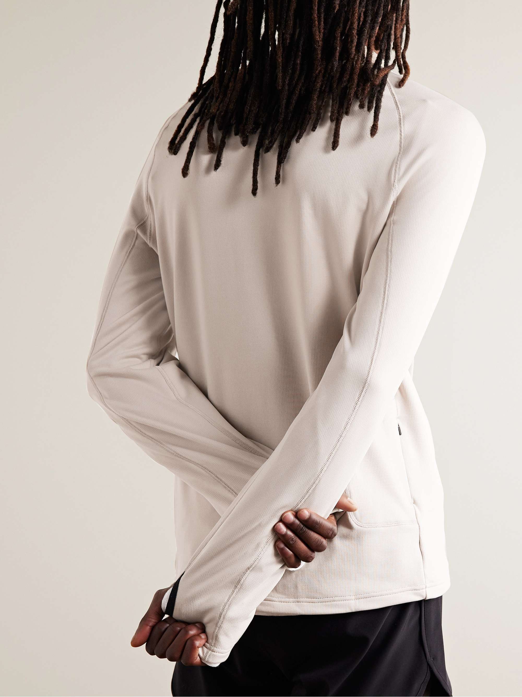DISTRICT VISION Luca Shell-Trimmed Recycled Stretch-Jersey Half-Zip Running Top