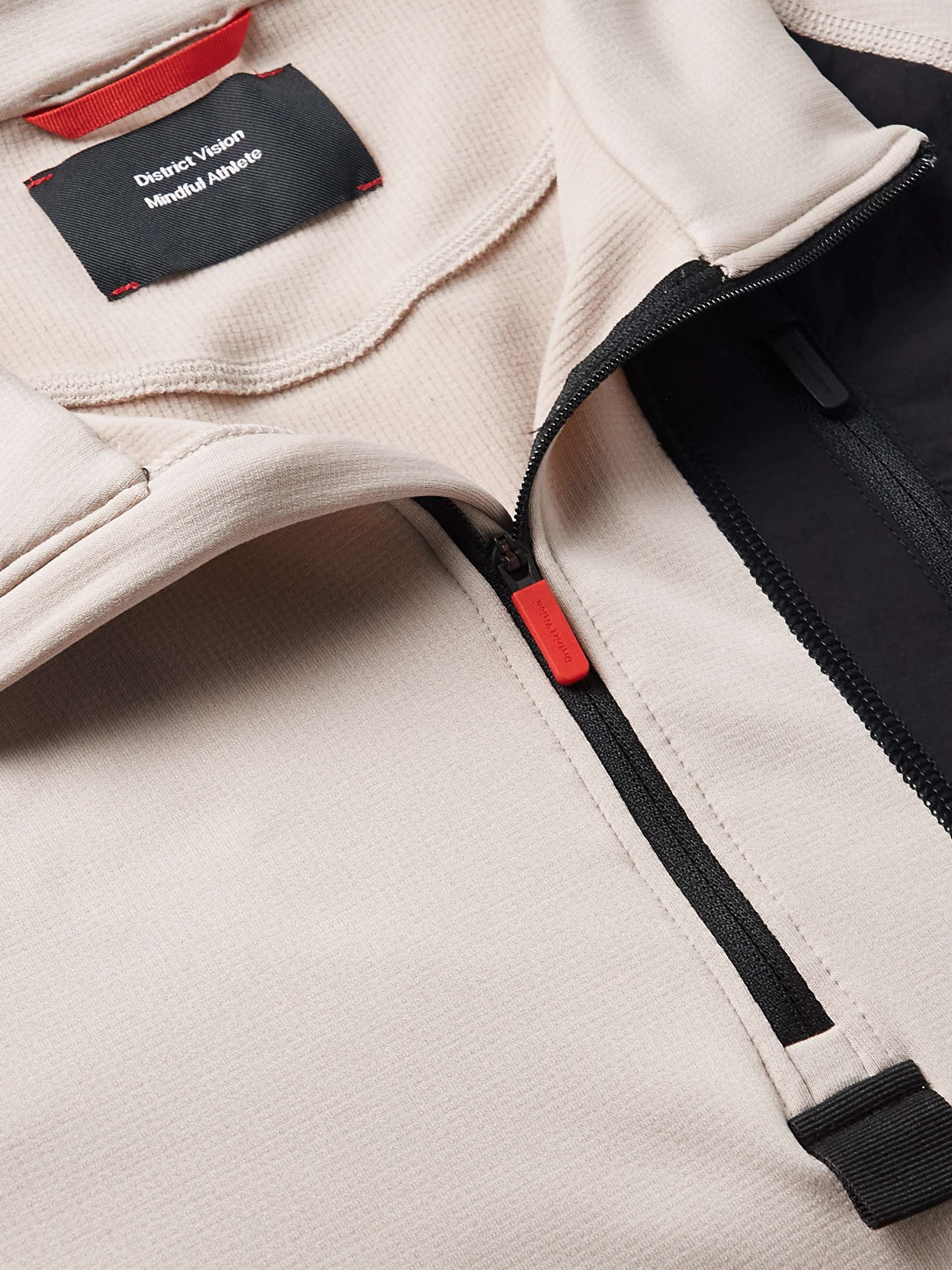 DISTRICT VISION Luca Shell-Trimmed Recycled Stretch-Jersey Half-Zip Running Top