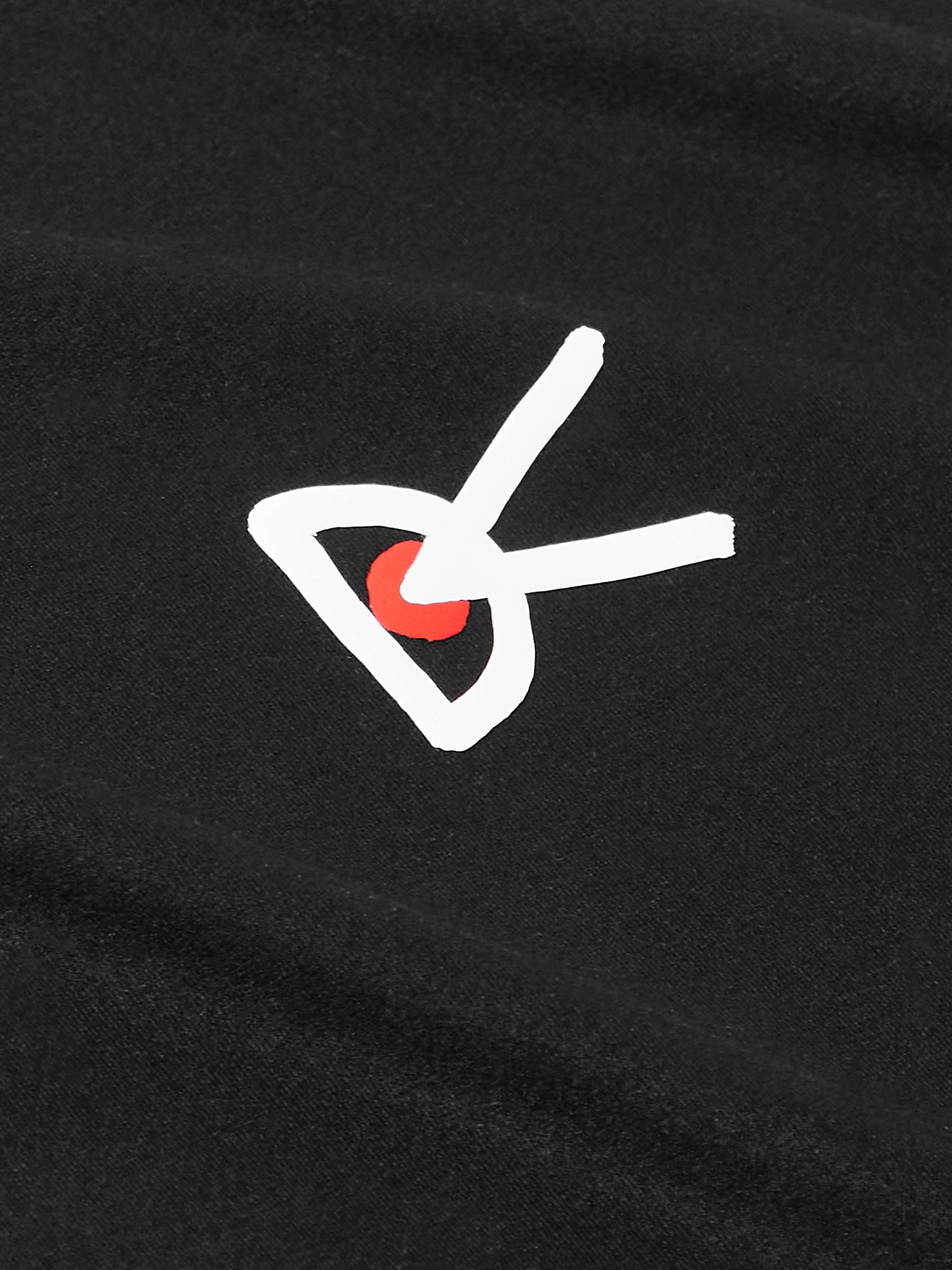 DISTRICT VISION Aloe Slim-Fit Perforated Logo-Print Stretch-Jersey T-Shirt