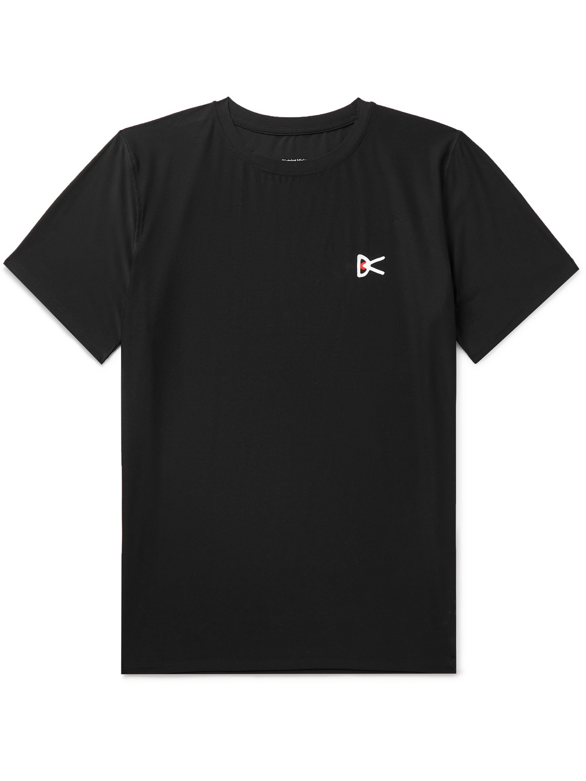 DISTRICT VISION ALOE SLIM-FIT PERFORATED LOGO-PRINT STRETCH-JERSEY T-SHIRT